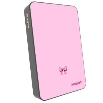 Picasee Powerbanka s MagSafe 10 000 mAh Šedá - Blush bow