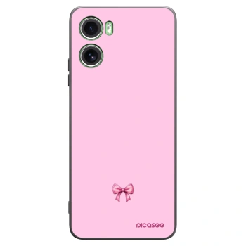 Picasee silikónový čierny obal pre Motorola Moto G06 - Blush bow