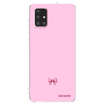 Picasee silikónový prehľadný obal pre Samsung Galaxy A71 A715F - Blush bow