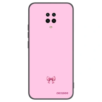 Picasee silikónový čierny obal pre Xiaomi Redmi Note 9S - Blush bow