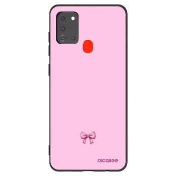 Picasee silikónový čierny obal pre Samsung Galaxy A21s - Blush bow
