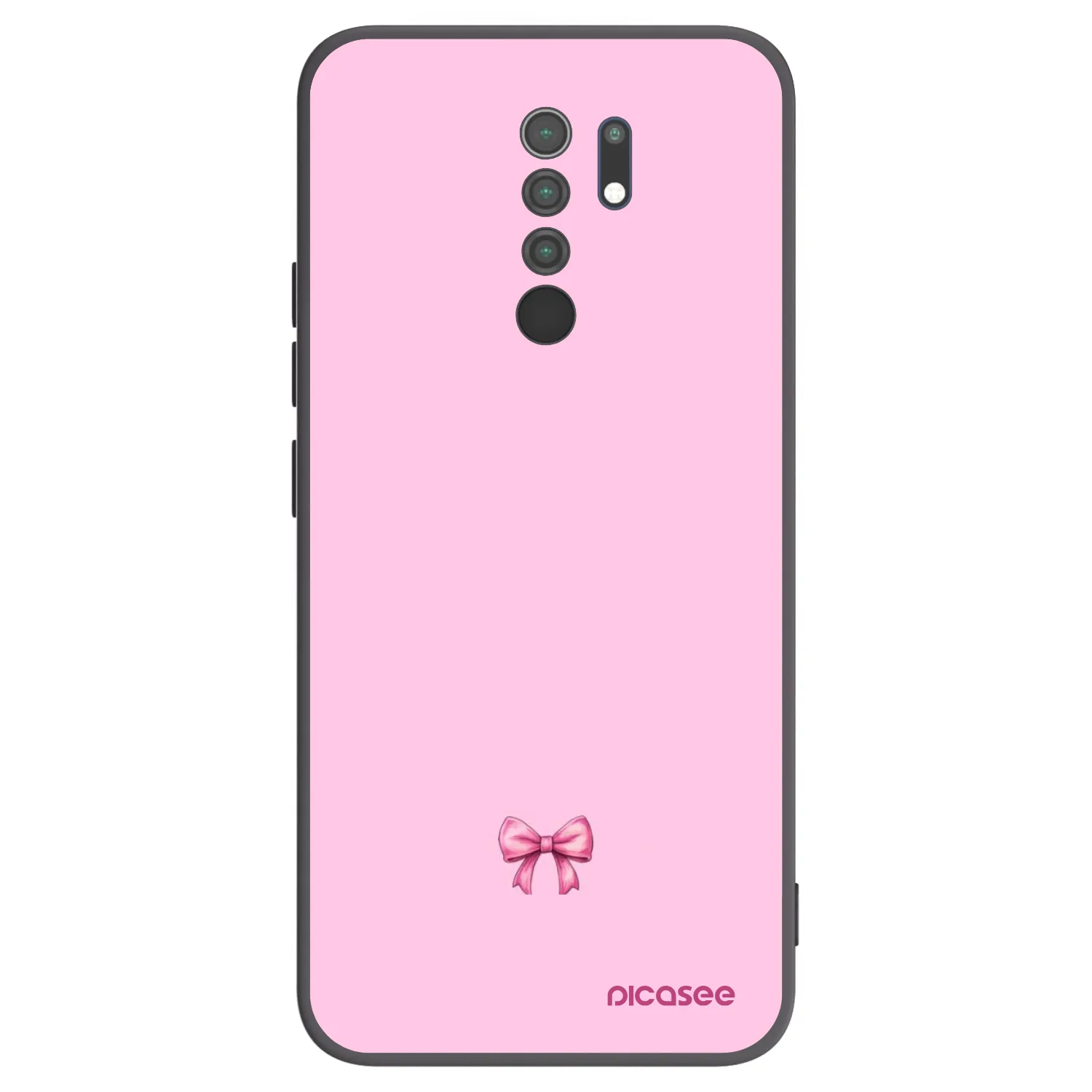 Picasee silikónový čierny obal pre Xiaomi Redmi 9 - Blush bow