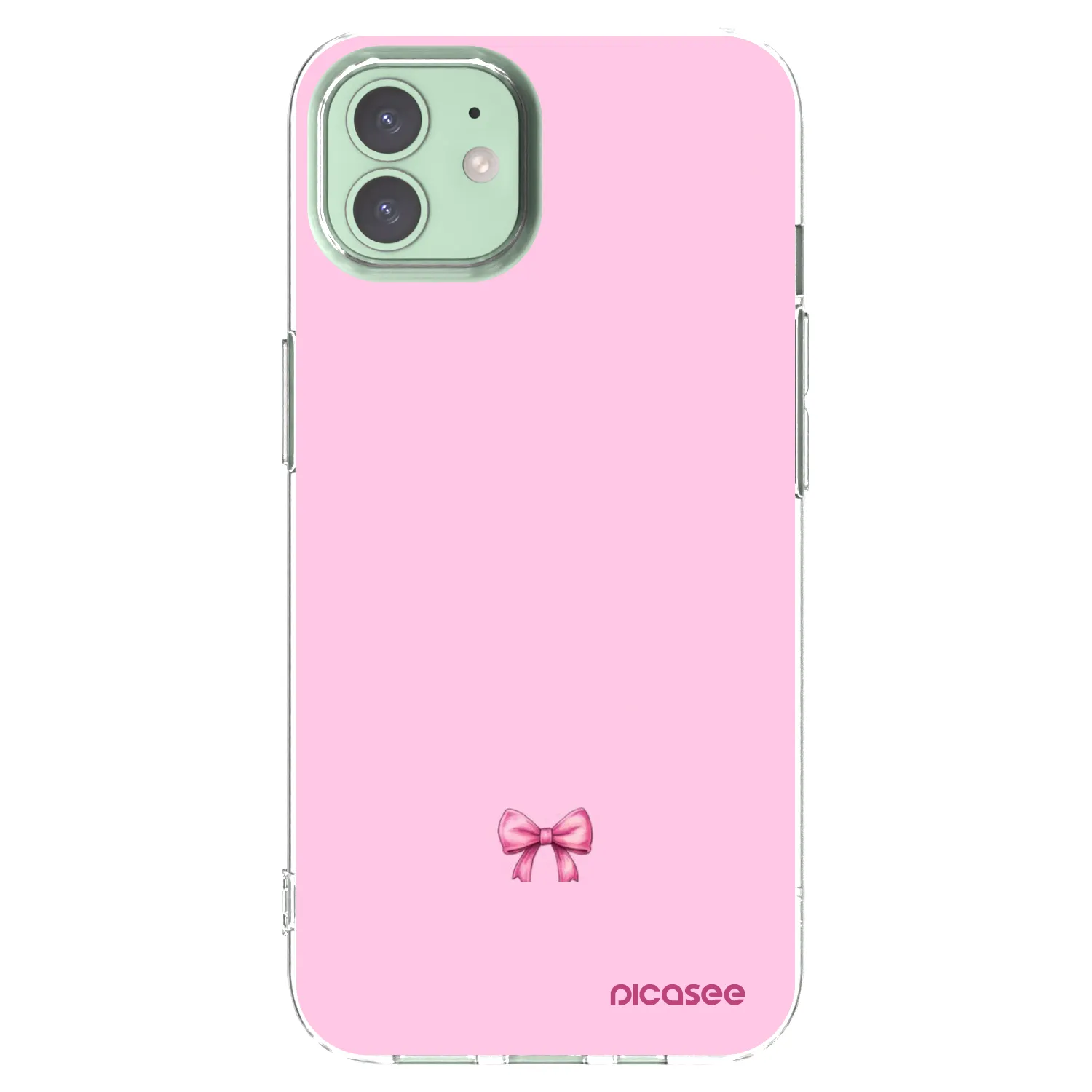 Picasee silikónový prehľadný obal pre Apple iPhone 12 - Blush bow
