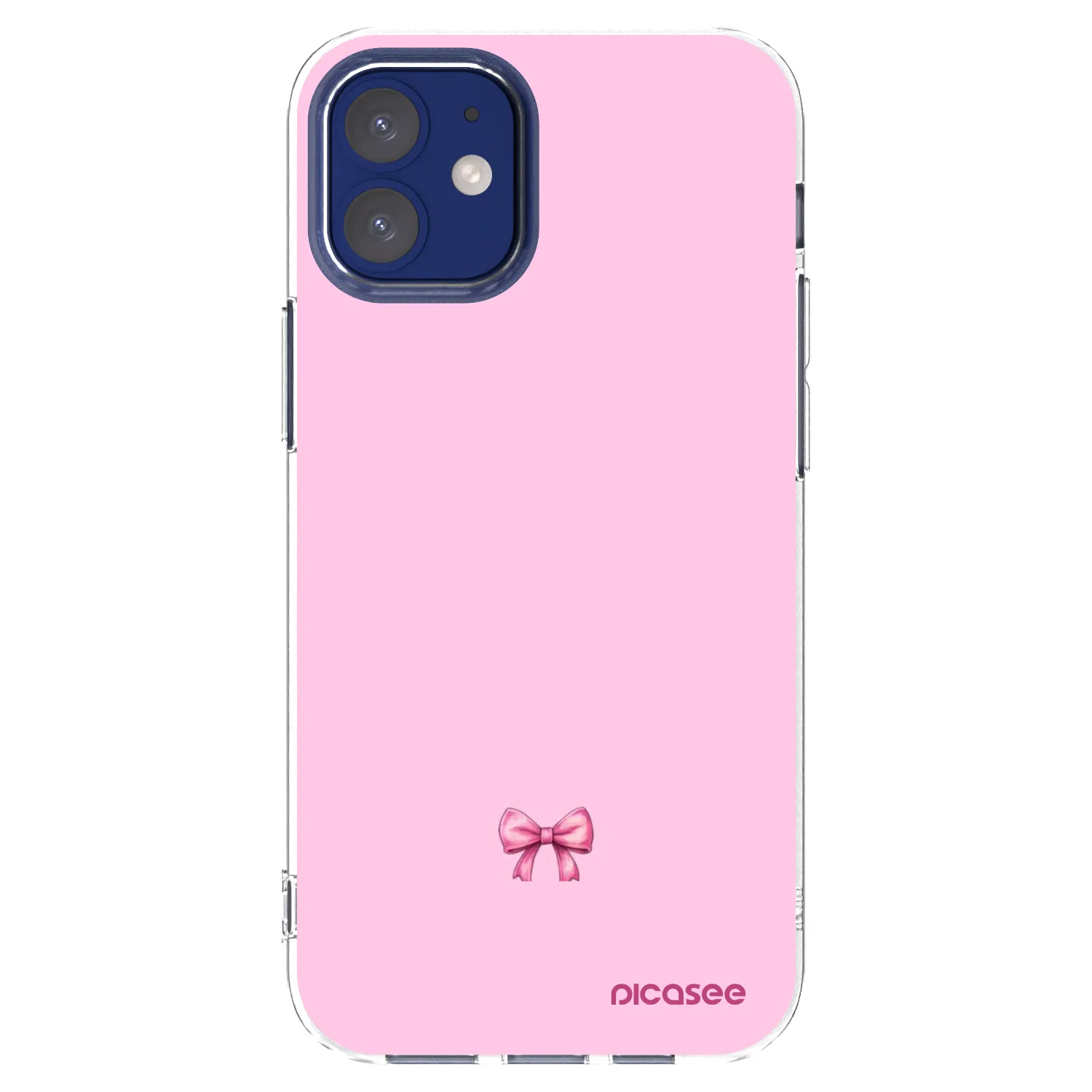 Silikónový prehľadný obal pre Apple iPhone 12 mini - Blush bow