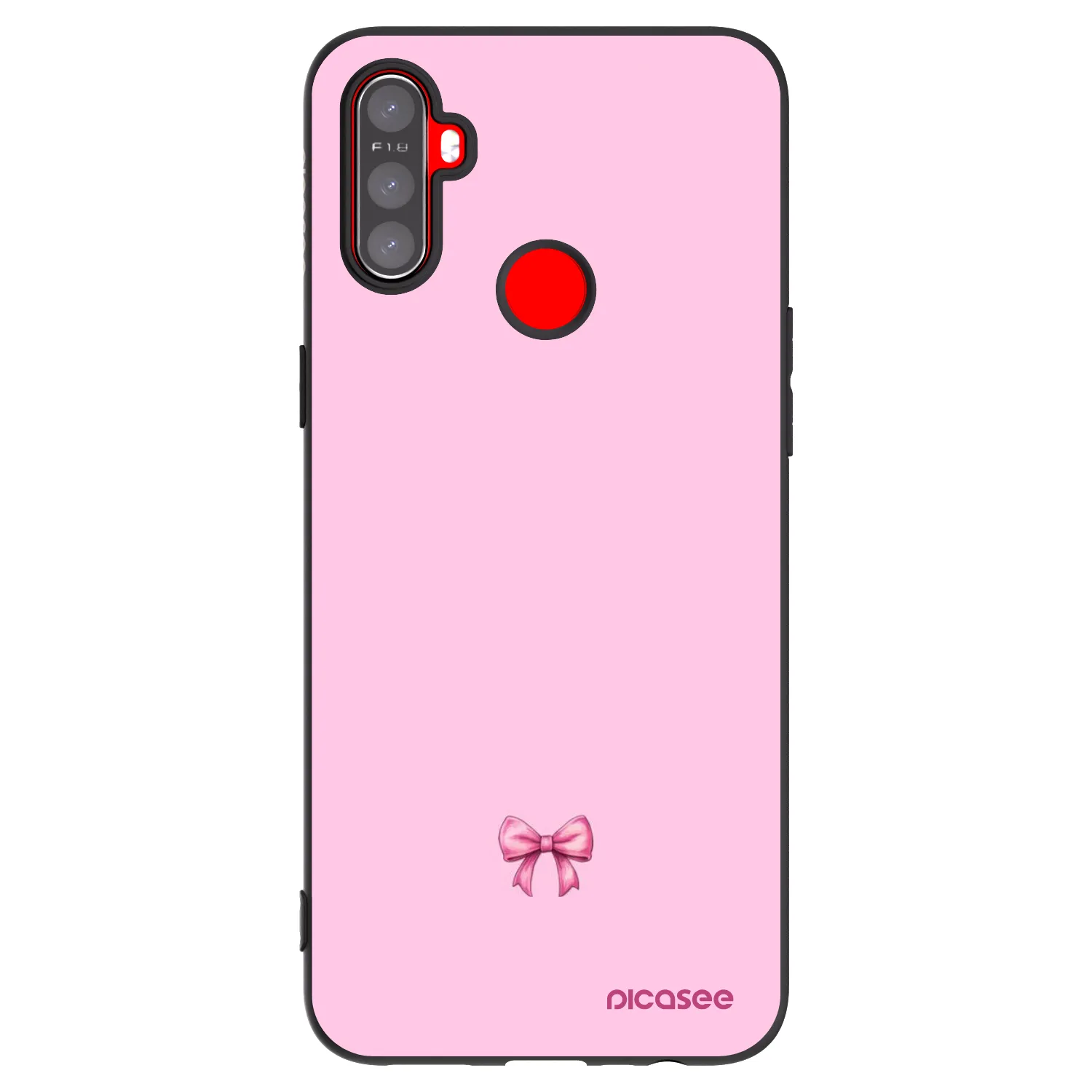 Picasee silikónový čierny obal pre Realme C3 - Blush bow