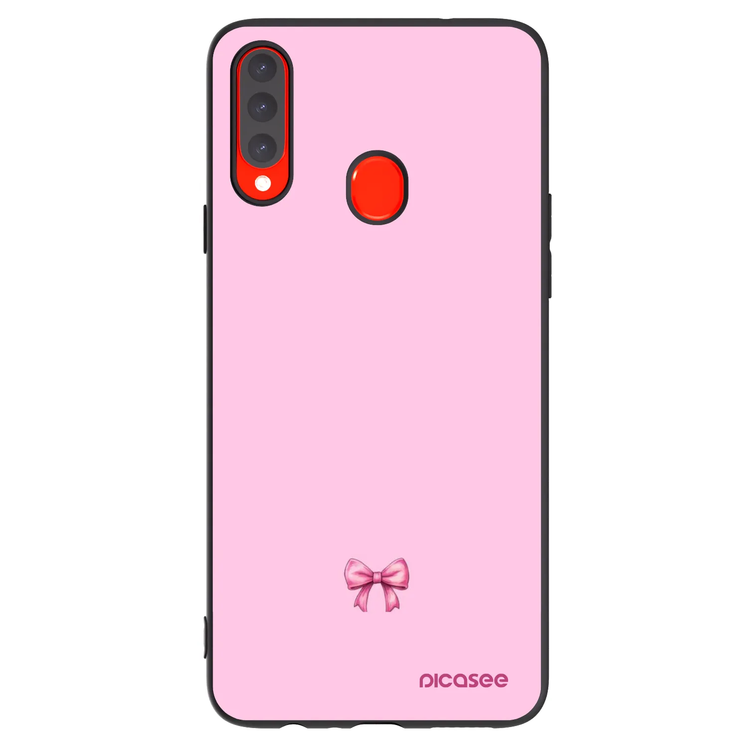 Picasee silikónový čierny obal pre Samsung Galaxy A20s - Blush bow