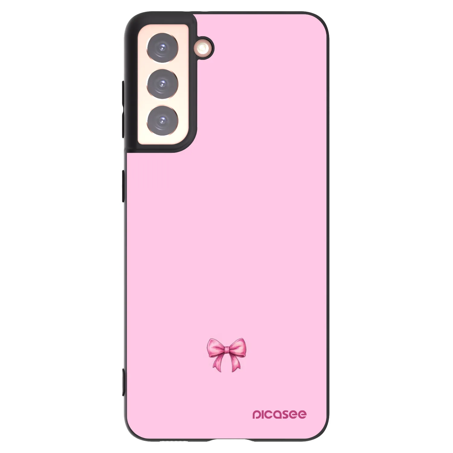 Silikónový čierny obal pre Samsung Galaxy S21 5G G991B - Blush bow