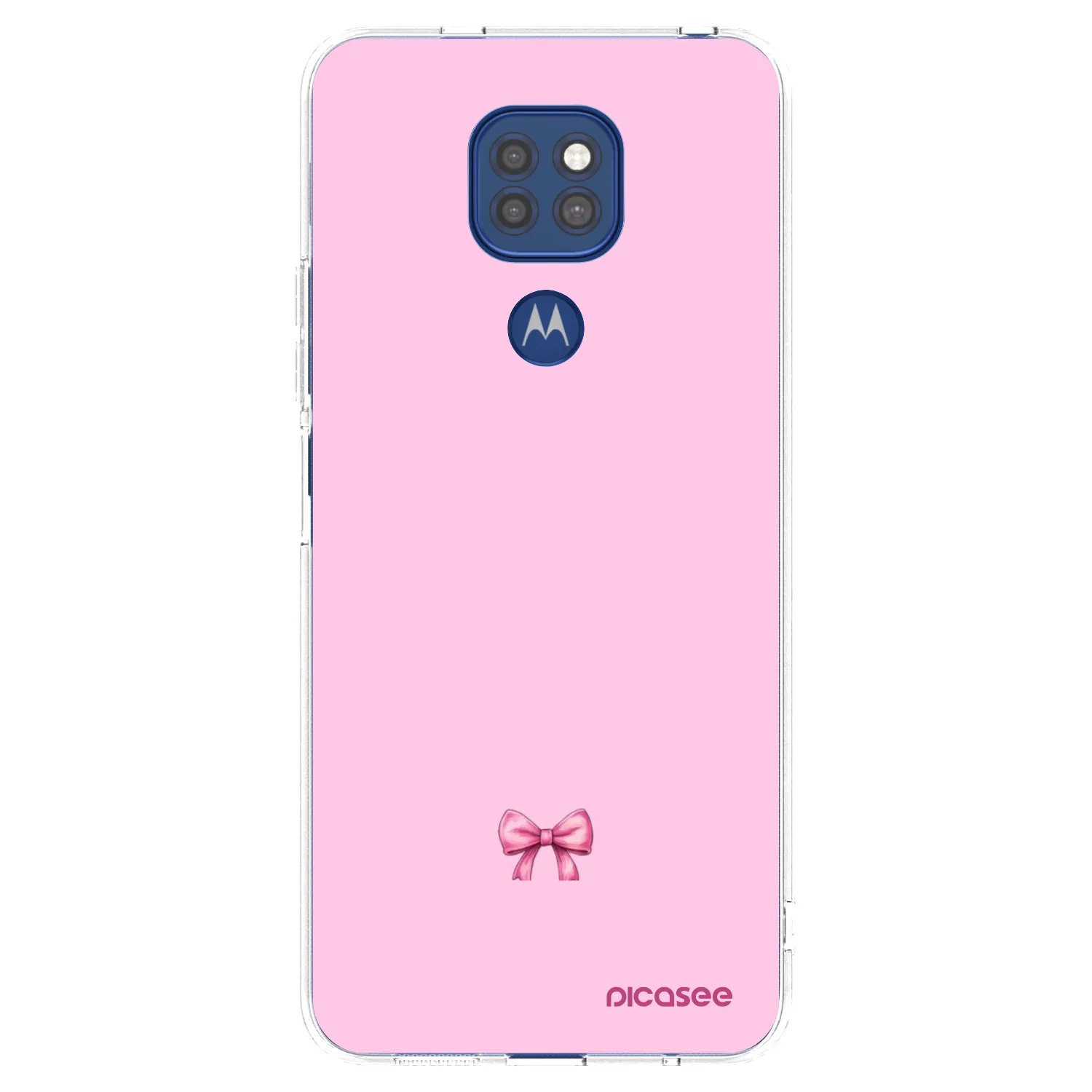 Silikónový prehľadný obal pre Motorola Moto G9 Play - Blush bow