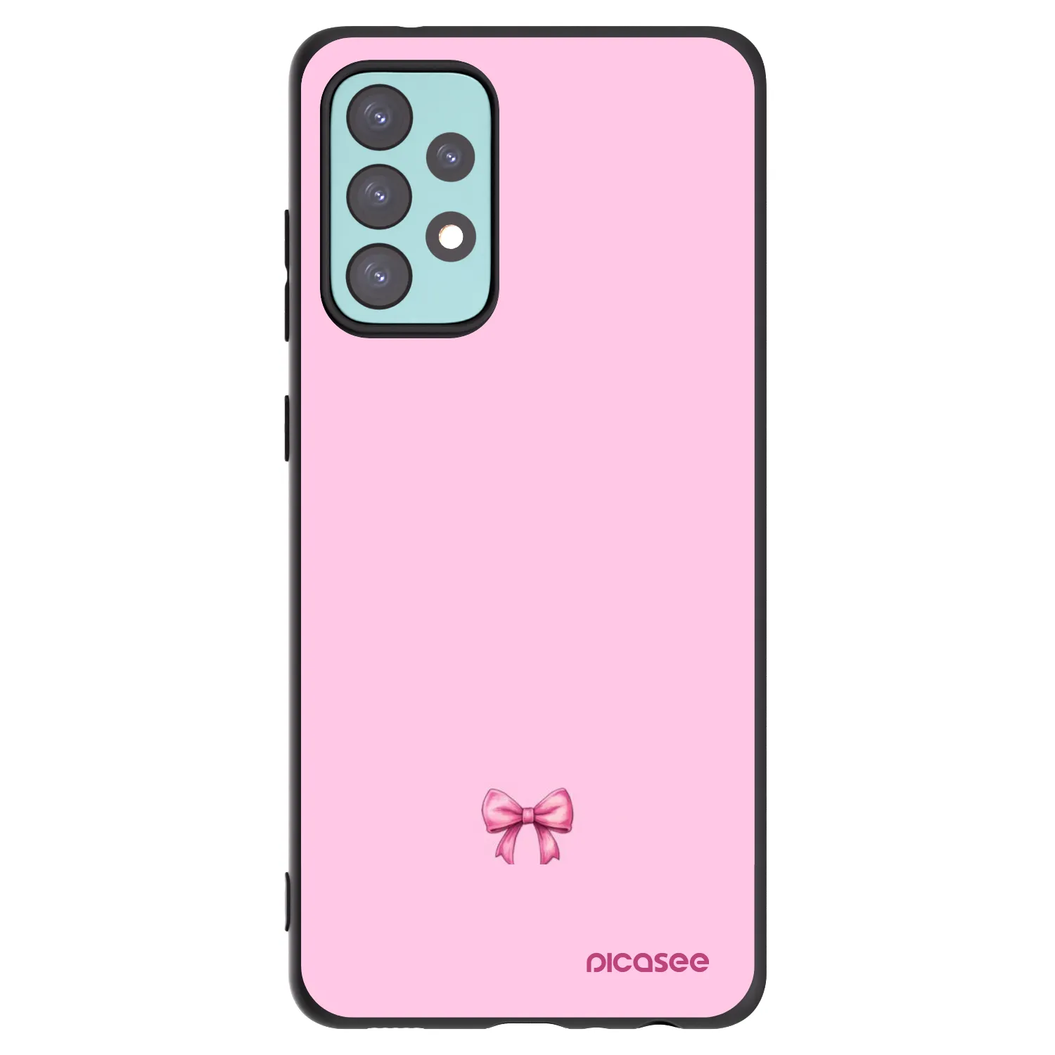 Picasee silikónový čierny obal pre Samsung Galaxy A72 A725F - Blush bow