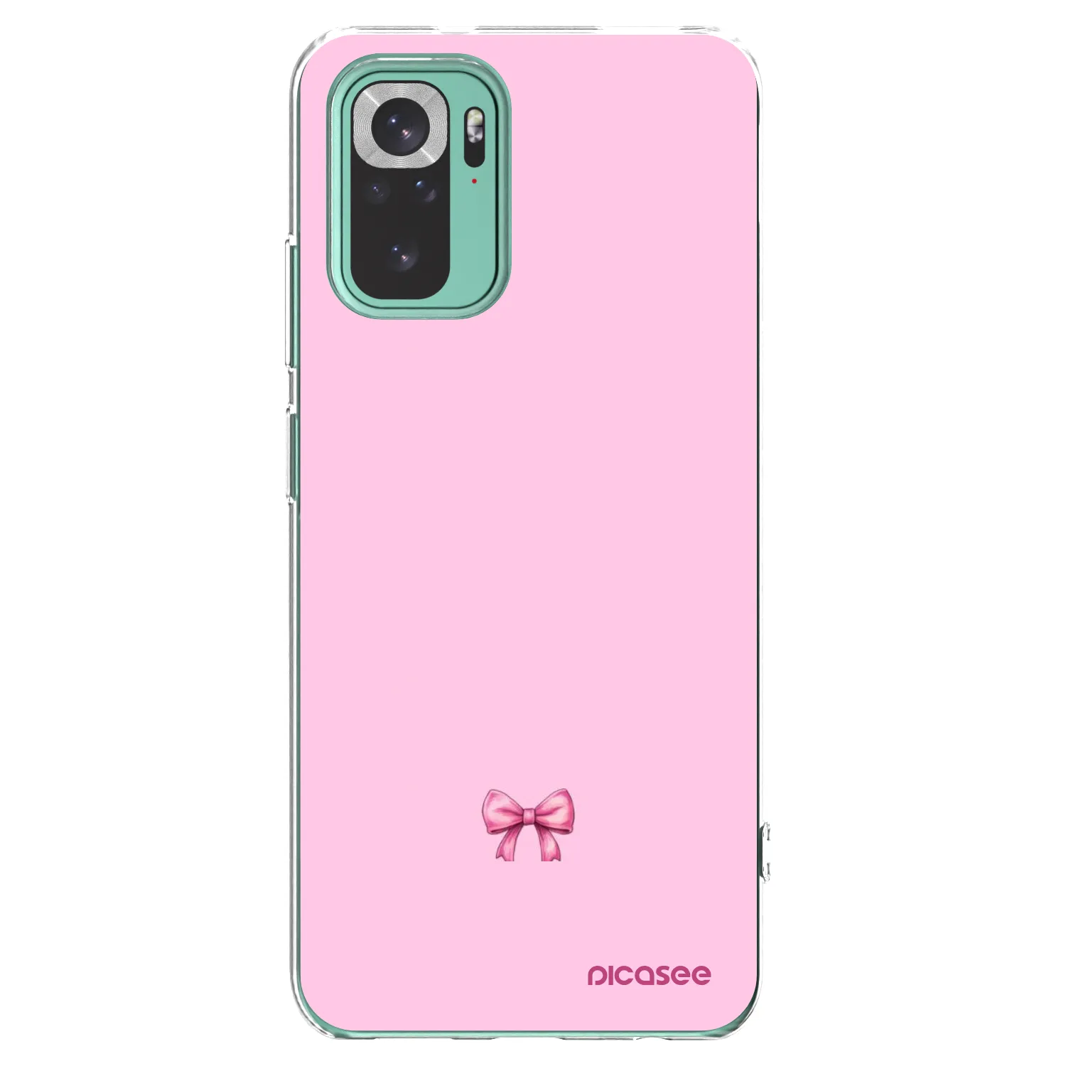 Picasee silikónový prehľadný obal pre Xiaomi Redmi Note 10 Pro - Blush bow