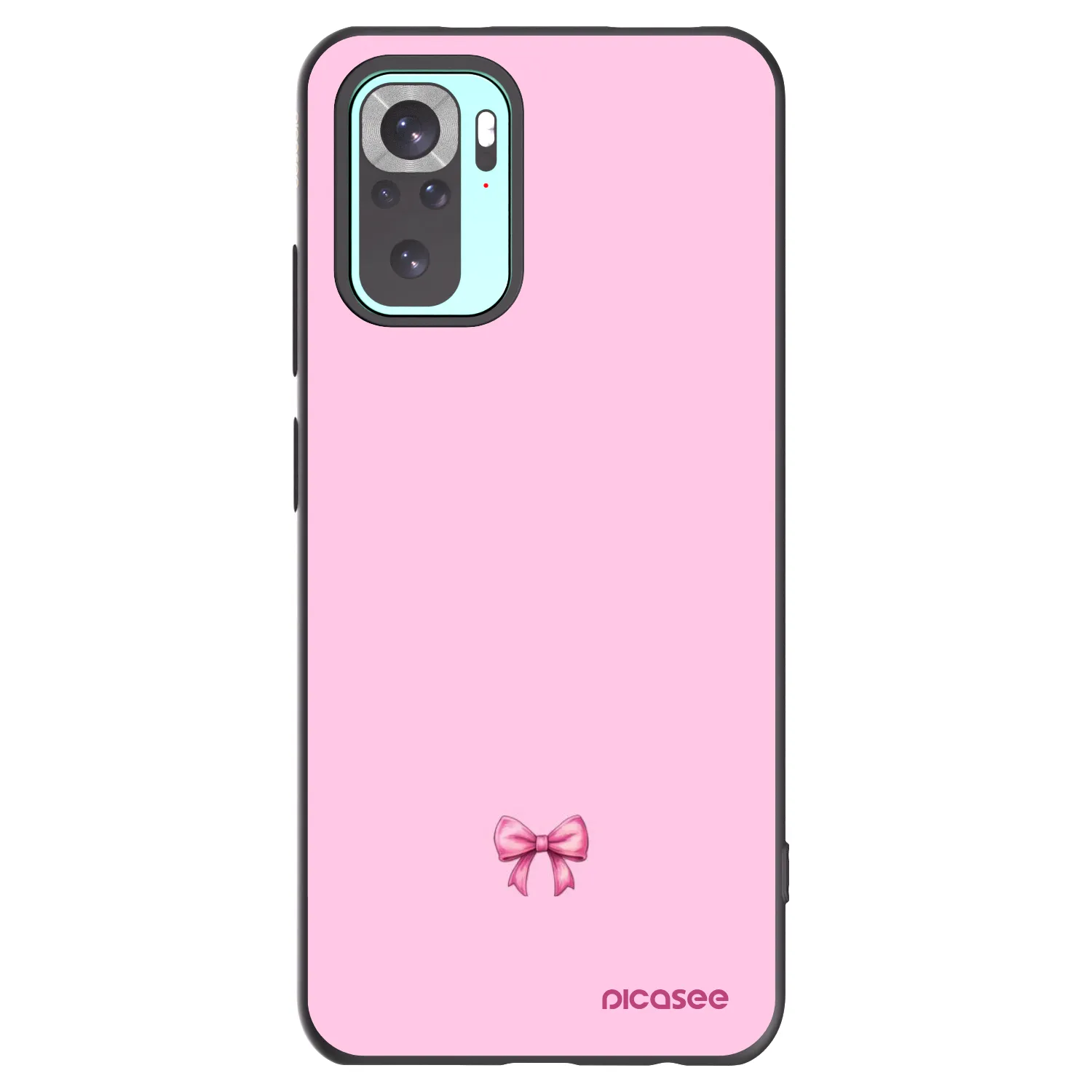 Picasee silikónový čierny obal pre Xiaomi Redmi Note 10 Pro - Blush bow
