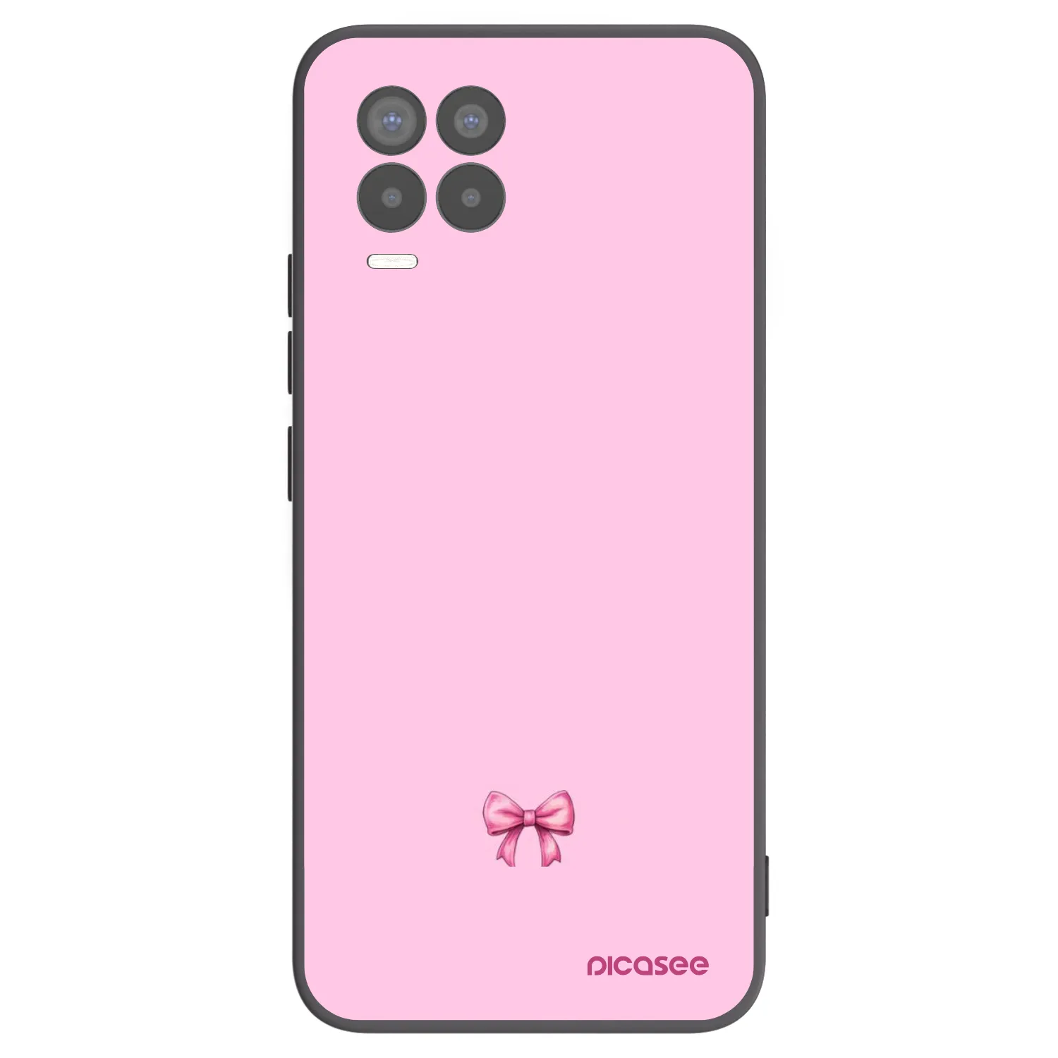 Picasee silikónový čierny obal pre Realme 8 4G - Blush bow