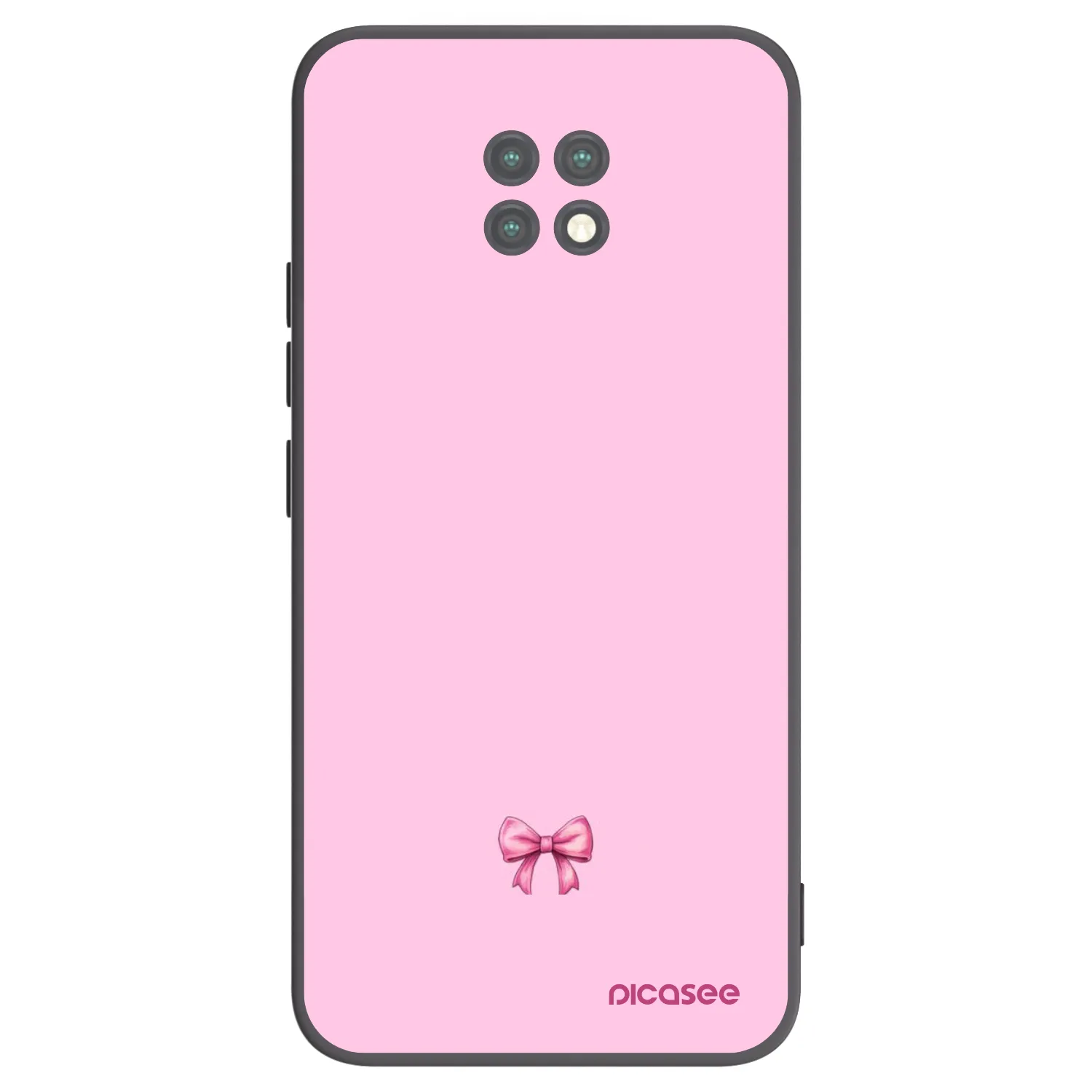 Picasee silikónový čierny obal pre Xiaomi Redmi Note 9T - Blush bow