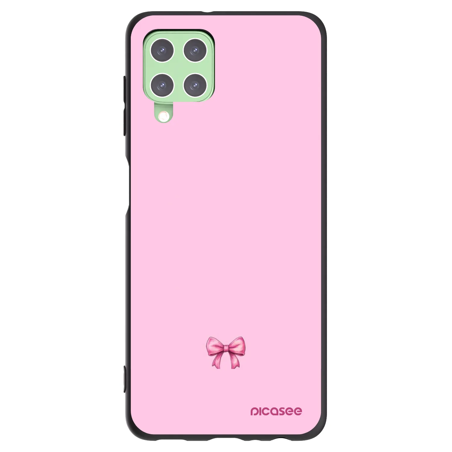 Picasee silikónový čierny obal pre Samsung Galaxy A22 A225F 4G - Blush bow