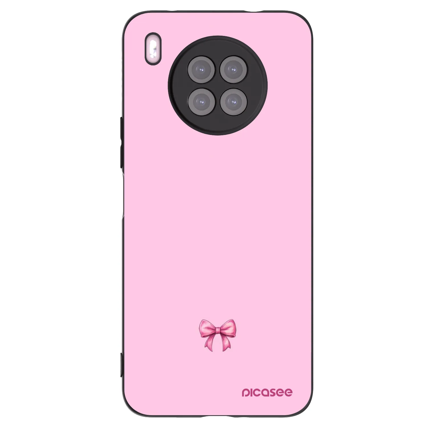 Picasee silikónový čierny obal pre Huawei Nova 8i - Blush bow