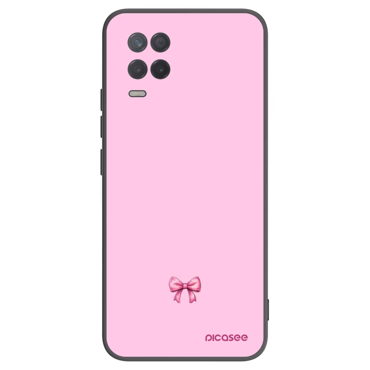 Picasee silikónový čierny obal pre Realme 8 5G - Blush bow