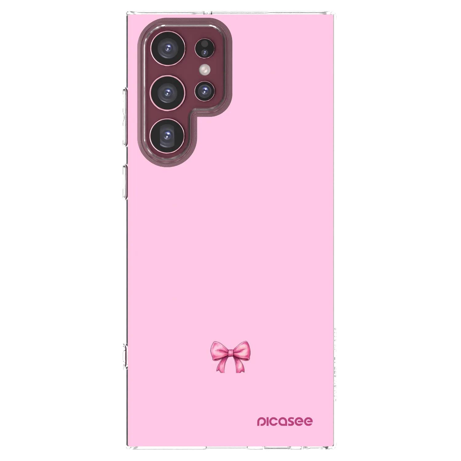 Picasee silikónový prehľadný obal pre Samsung Galaxy S22 Ultra 5G - Blush bow