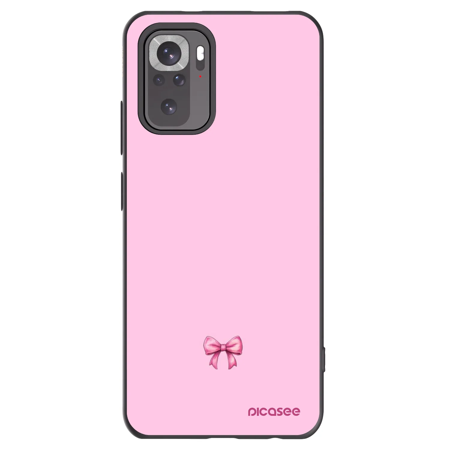 Silikónový čierny obal pre Xiaomi Redmi Note 11S 4G - Blush bow