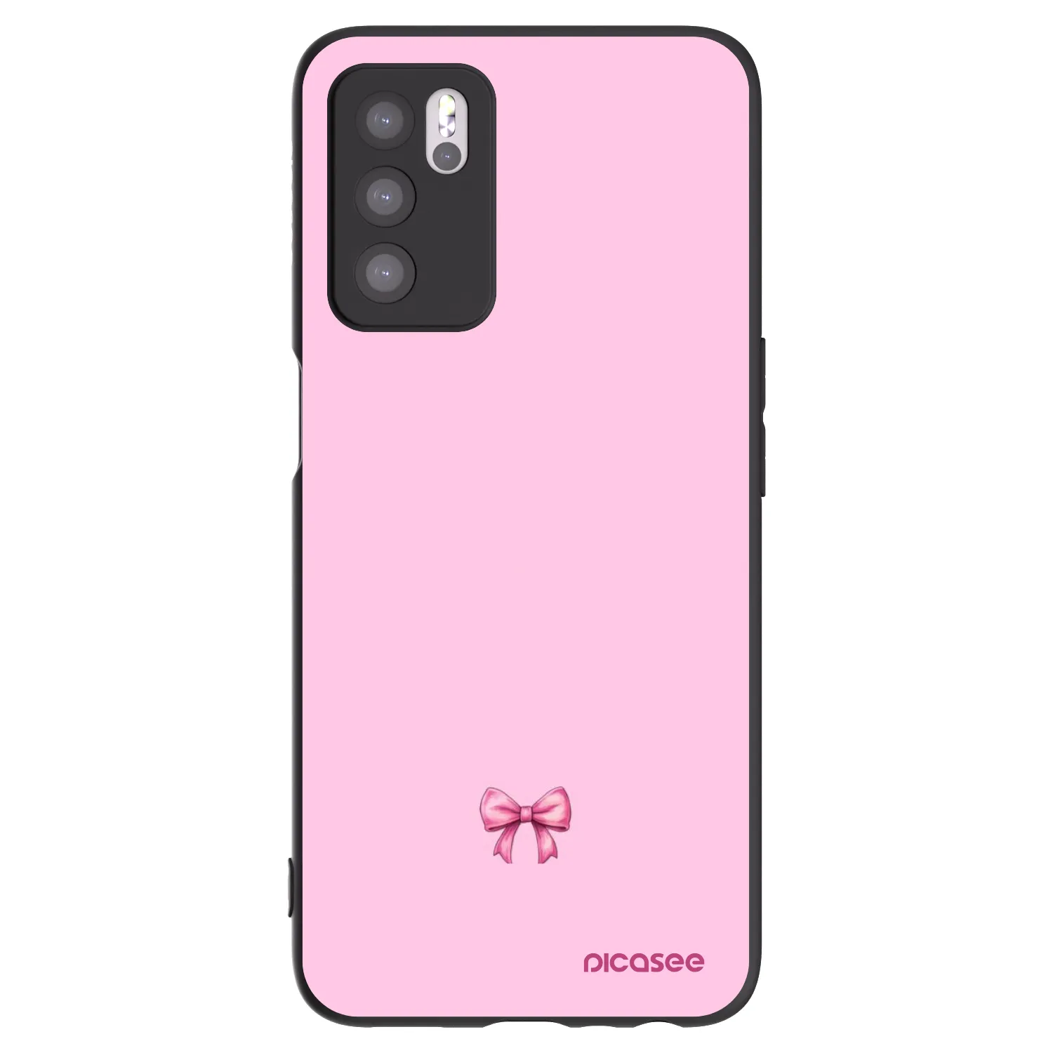Picasee silikónový čierny obal pre OPPO A16s - Blush bow