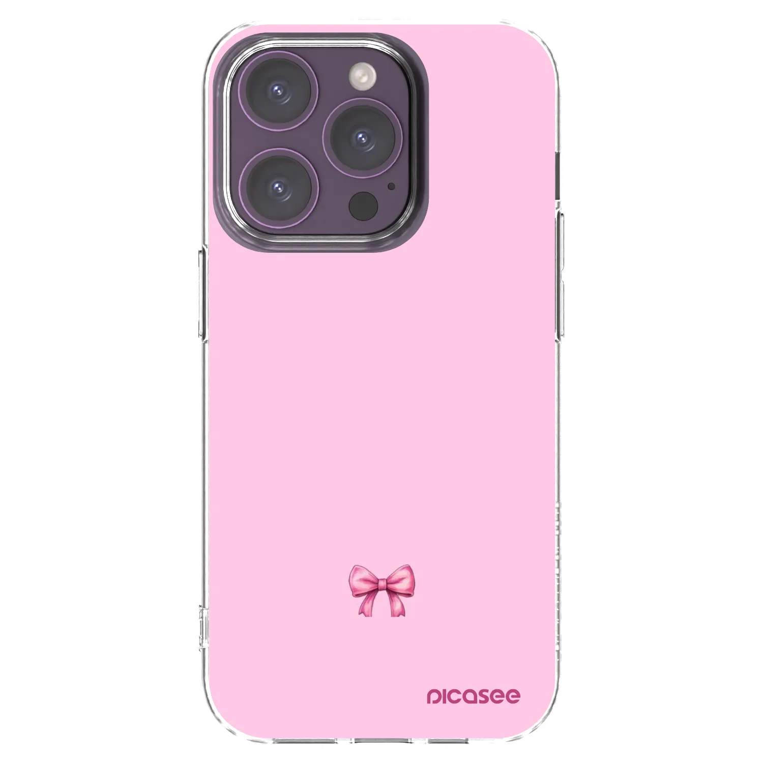 Silikónový prehľadný obal pre Apple iPhone 14 Pro - Blush bow