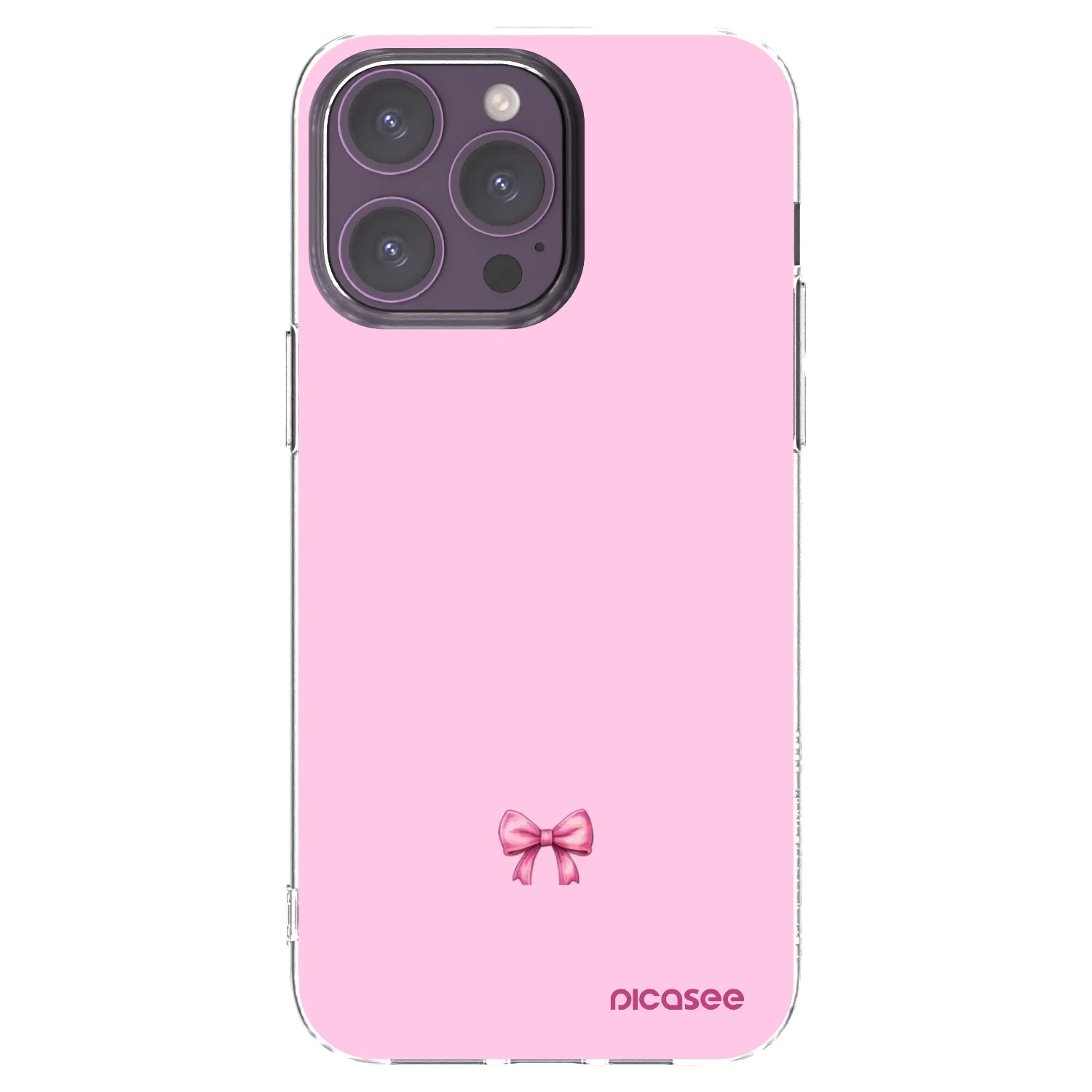 Picasee silikónový prehľadný obal pre Apple iPhone 14 Pro Max - Blush bow