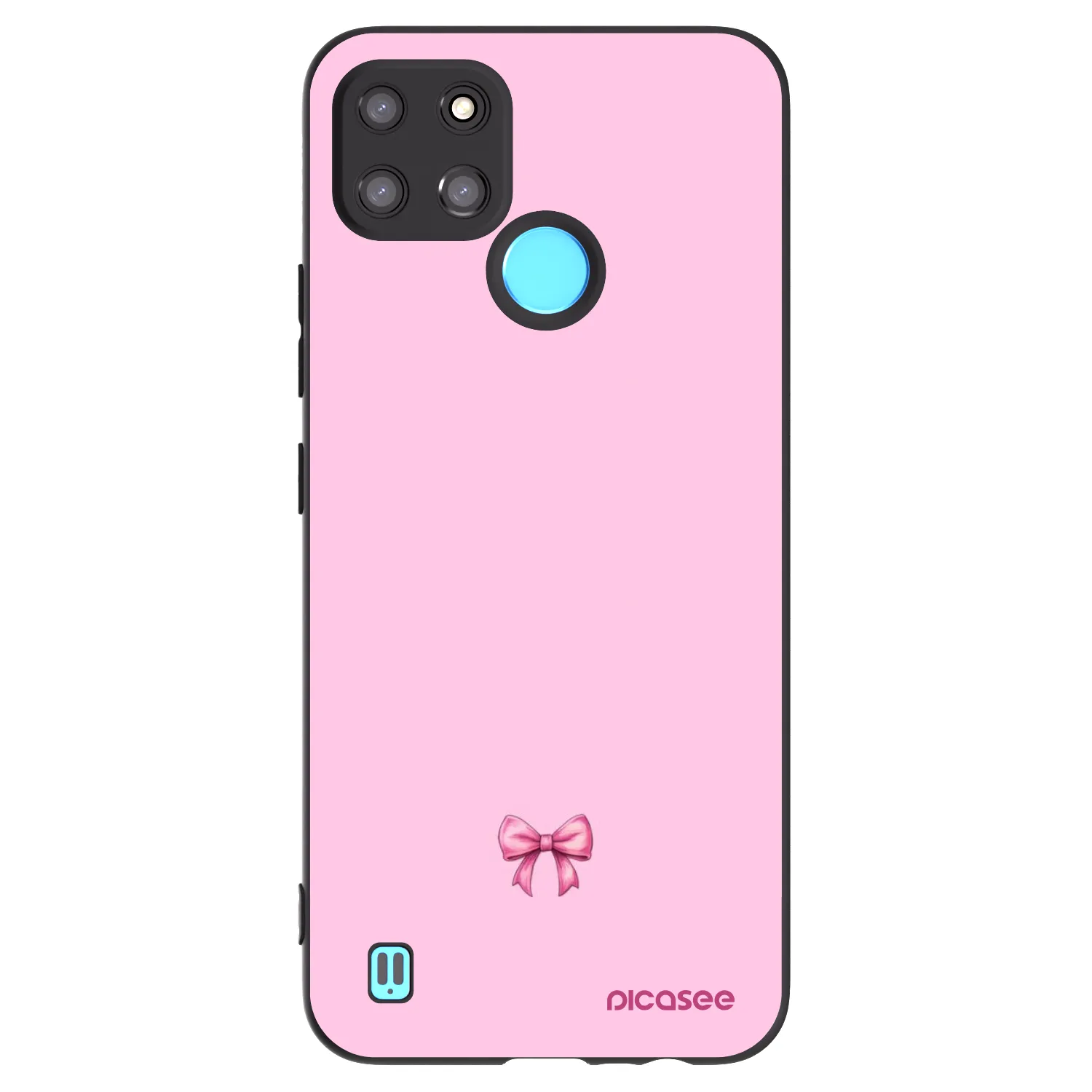 Picasee silikónový čierny obal pre Realme C21Y - Blush bow