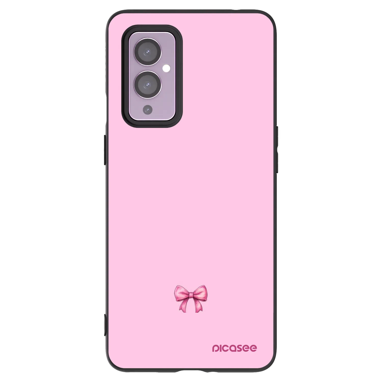 Silikónový čierny obal pre OnePlus 9 - Blush bow