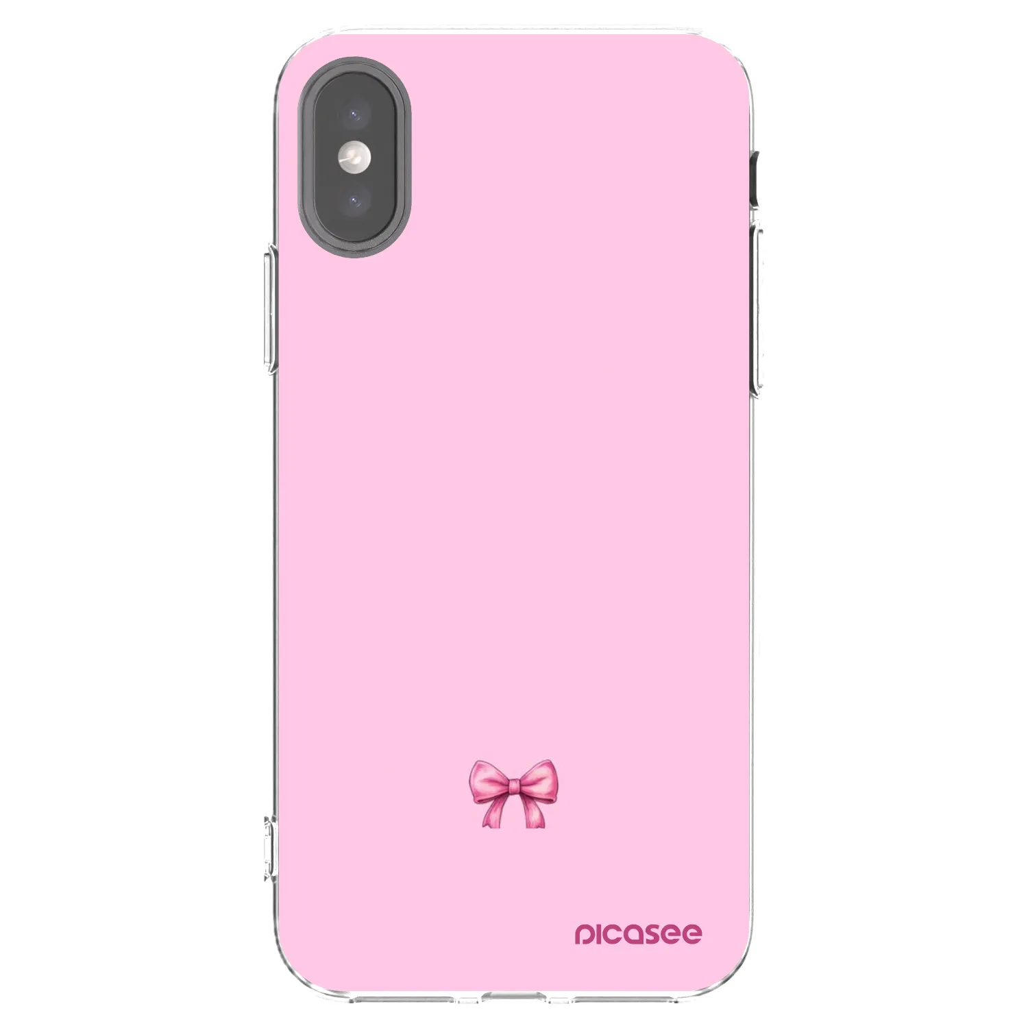 Silikónový prehľadný obal pre Apple iPhone X/XS - Blush bow