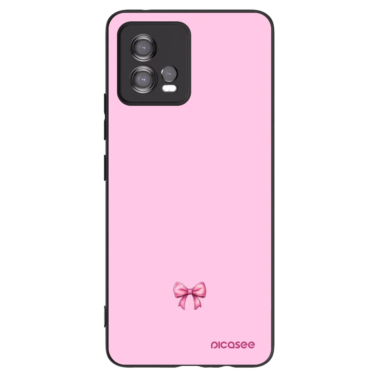 Picasee silikónový čierny obal pre Motorola Moto G72 - Blush bow