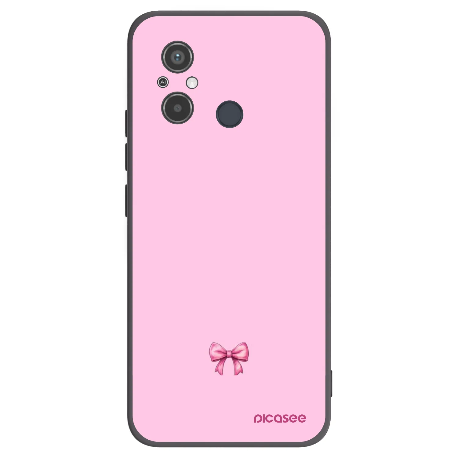 Silikónový čierny obal pre Xiaomi Redmi 12C - Blush bow