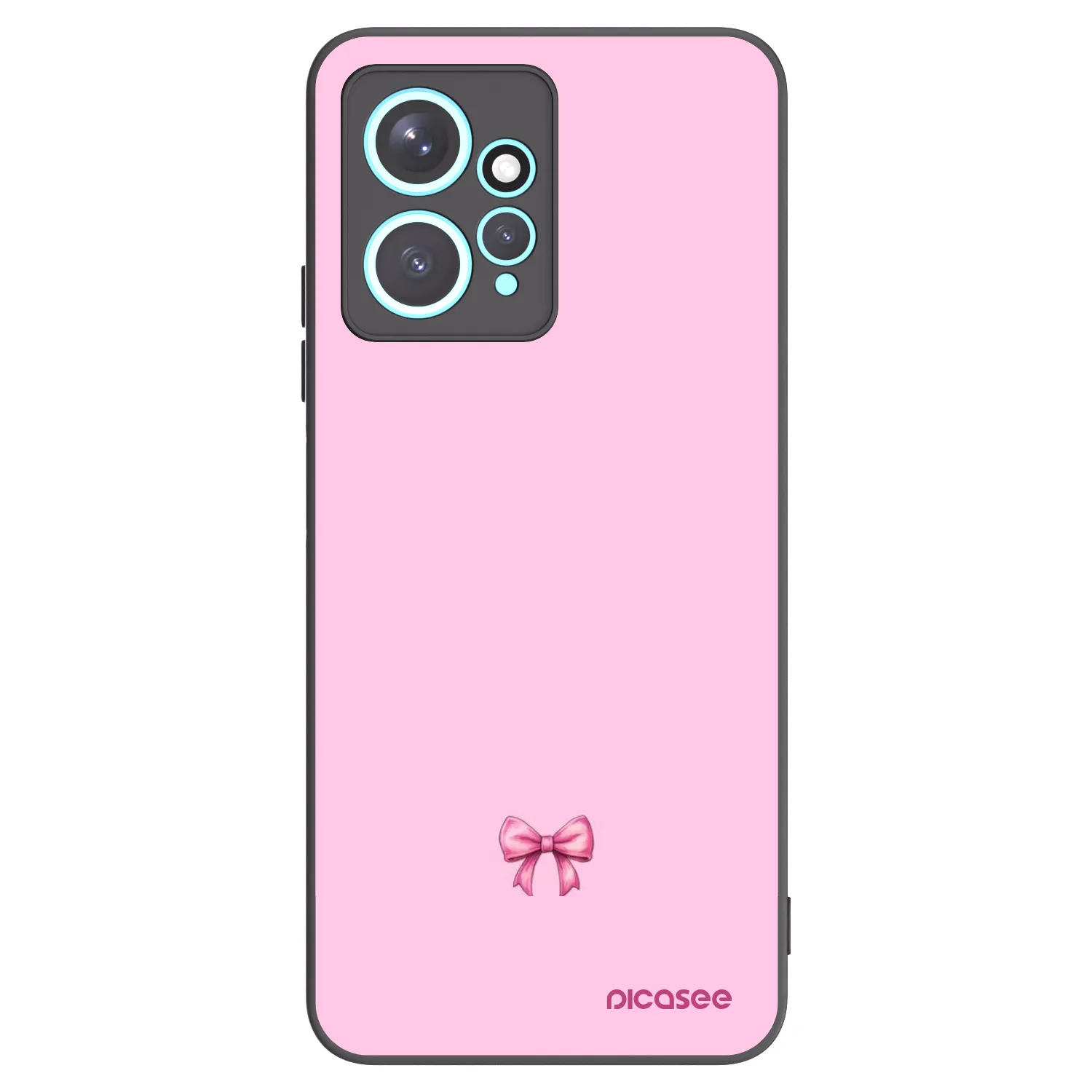 Silikónový čierny obal pre Xiaomi Redmi Note 12 4G - Blush bow