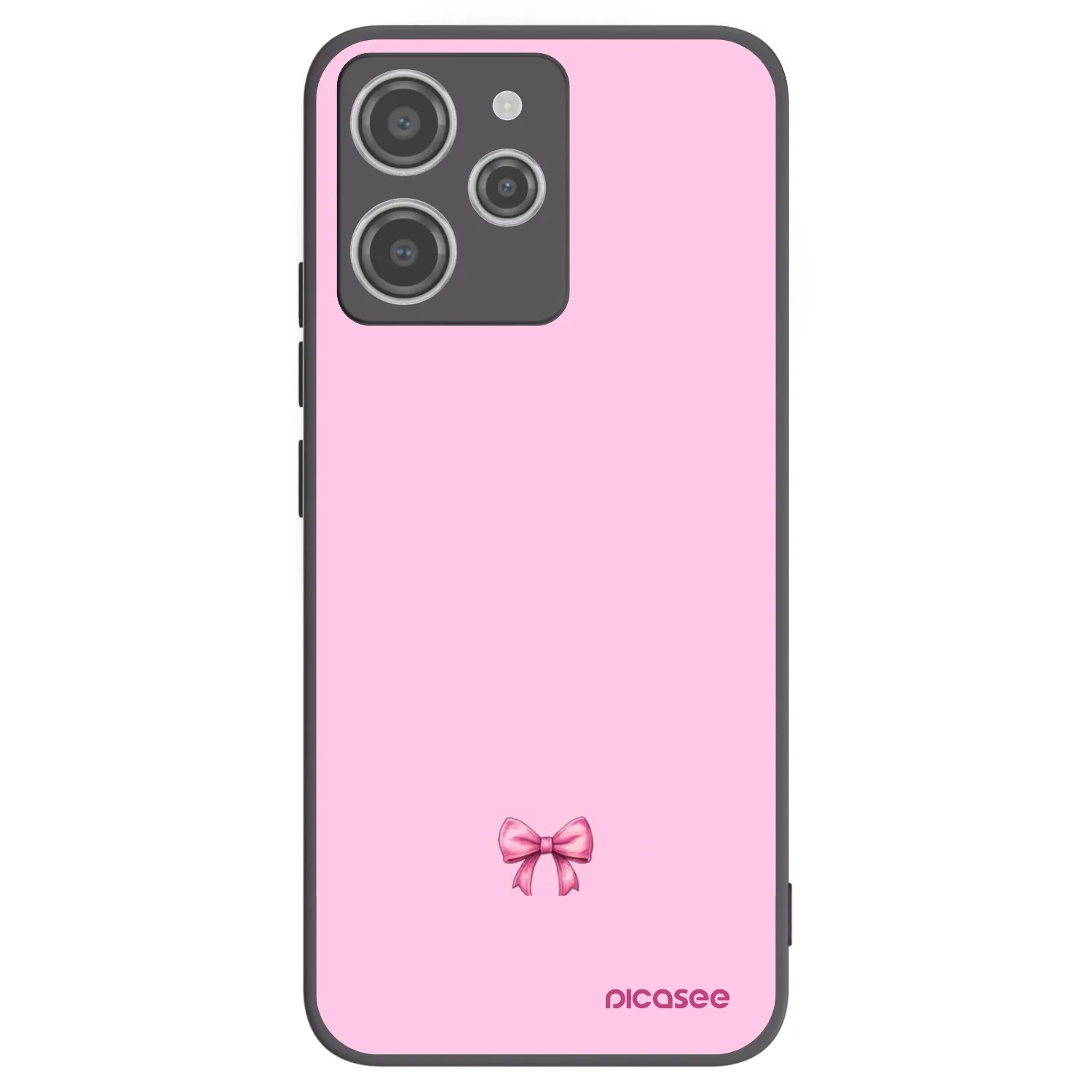 Silikónový čierny obal pre Xiaomi Redmi 12 4G - Blush bow