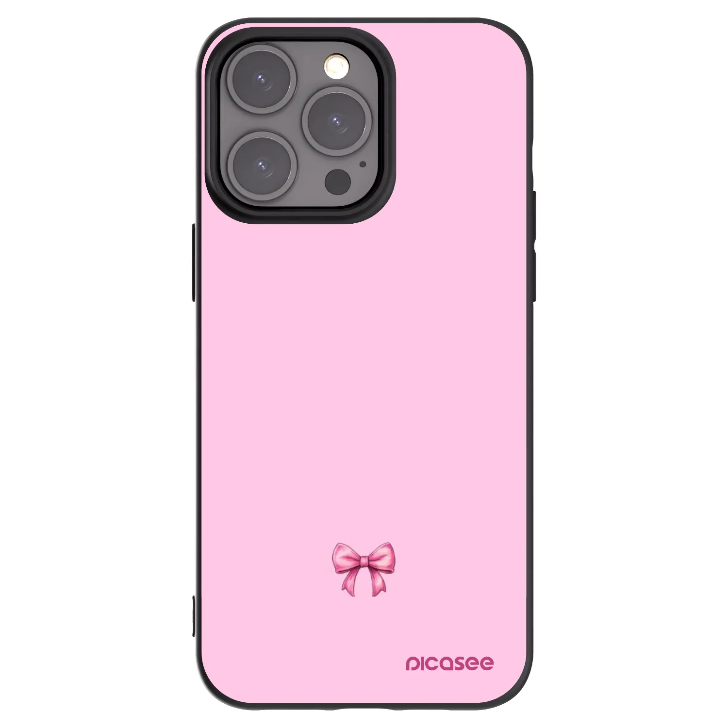 Picasee silikónový čierny obal pre Apple iPhone 15 Pro Max - Blush bow