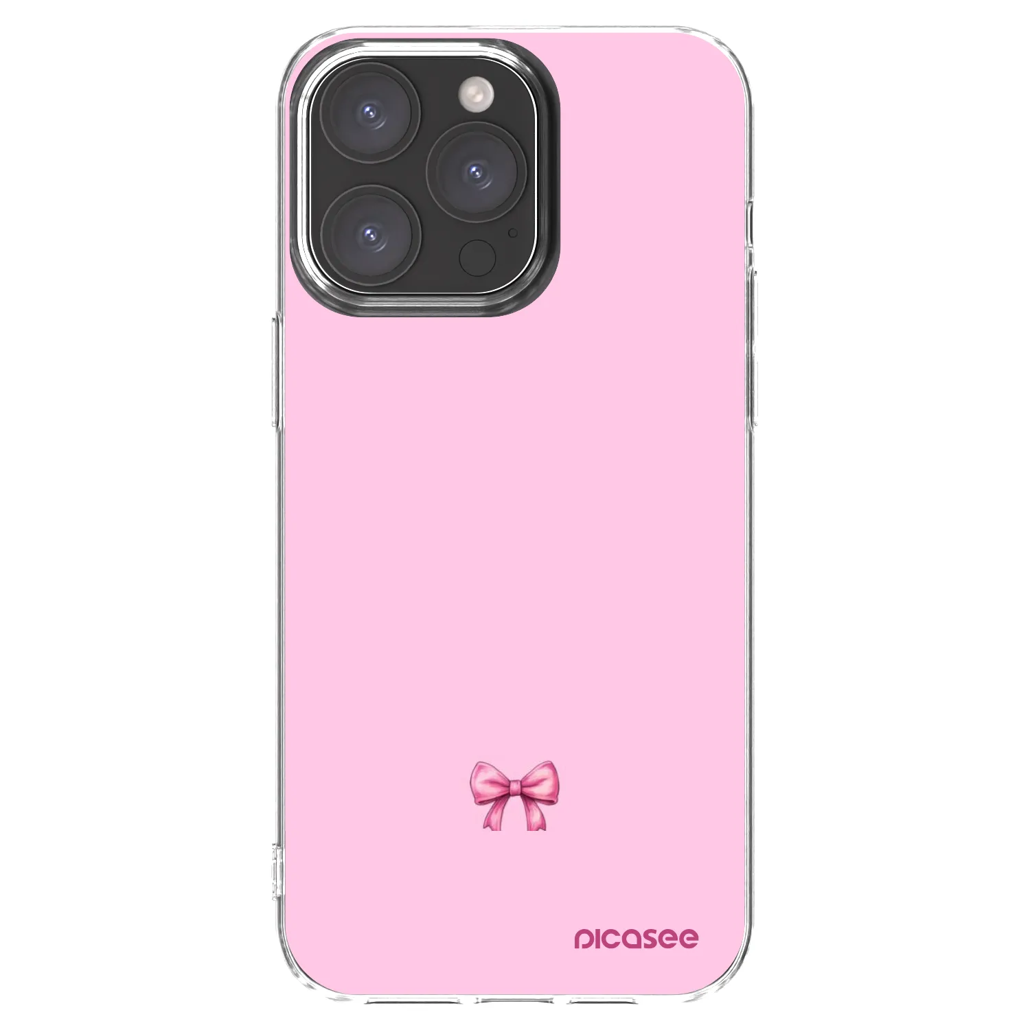 Picasee silikónový prehľadný obal pre Apple iPhone 15 Pro Max - Blush bow