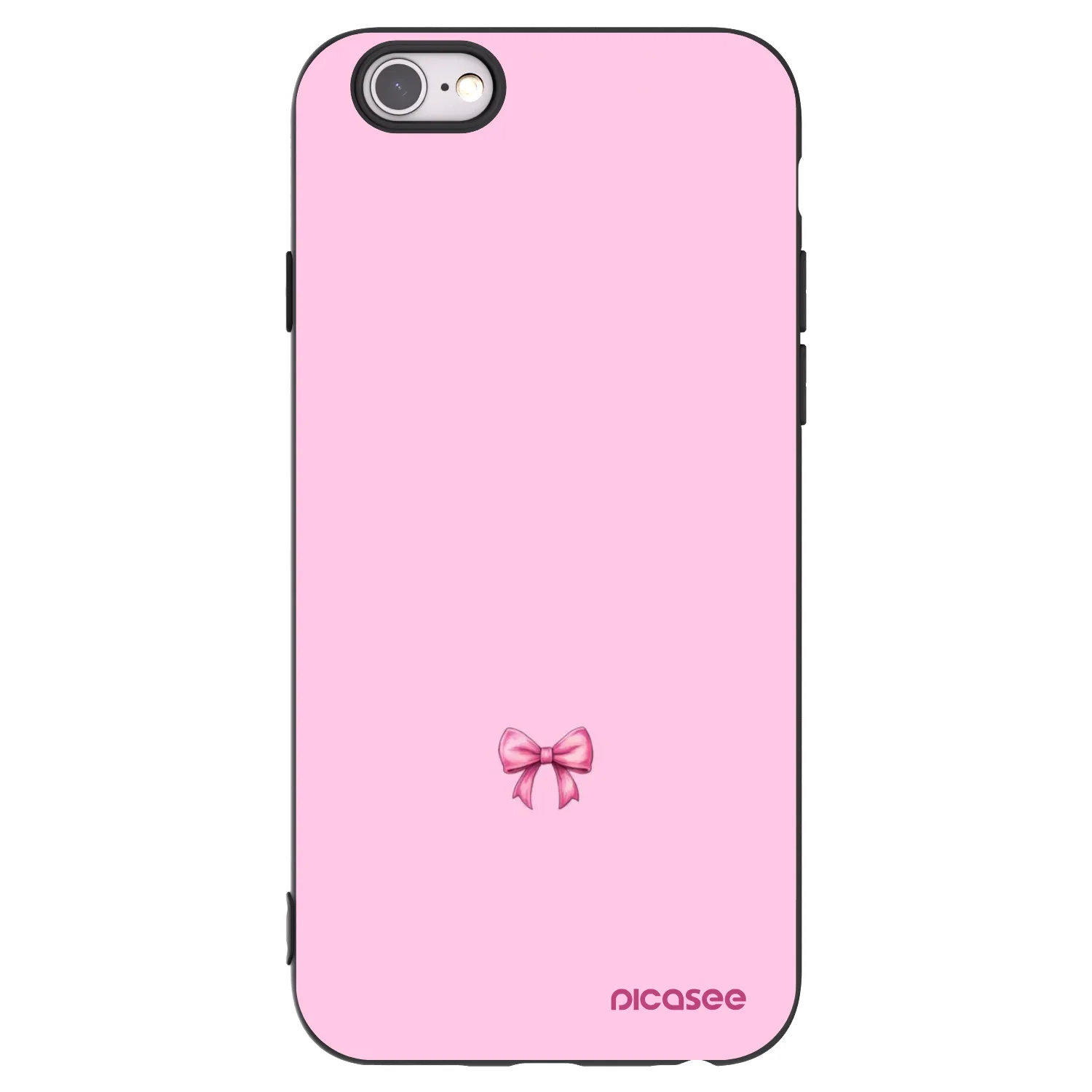 Picasee silikónový čierny obal pre Apple iPhone 6/6S - Blush bow