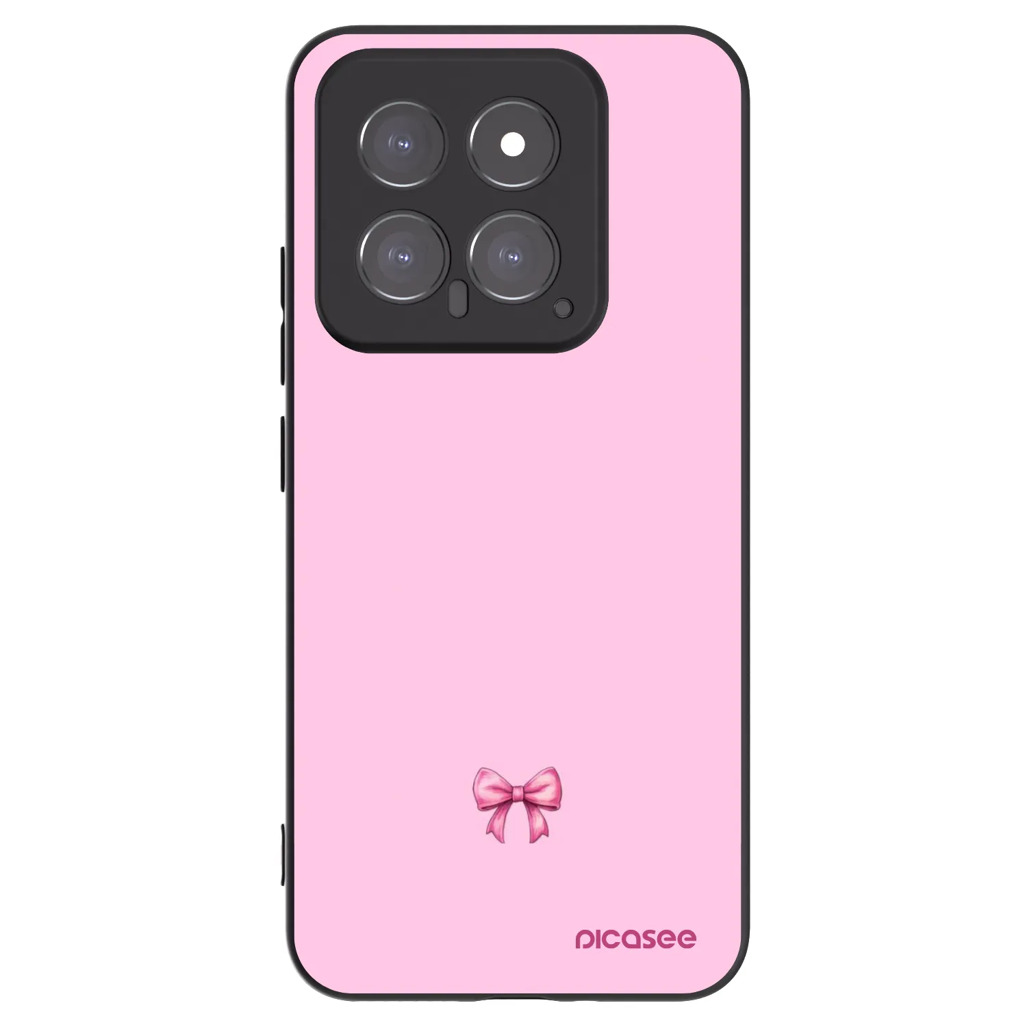 Silikónový čierny obal pre Xiaomi 14 - Blush bow