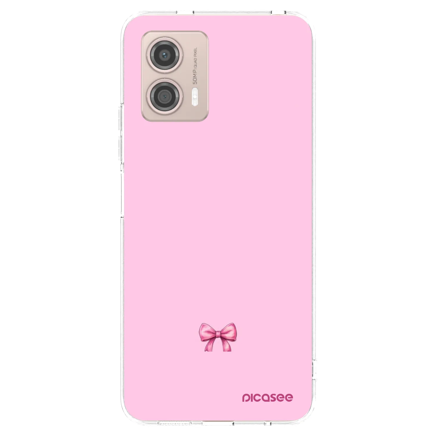Silikónový prehľadný obal pre Motorola Moto G53 5G - Blush bow