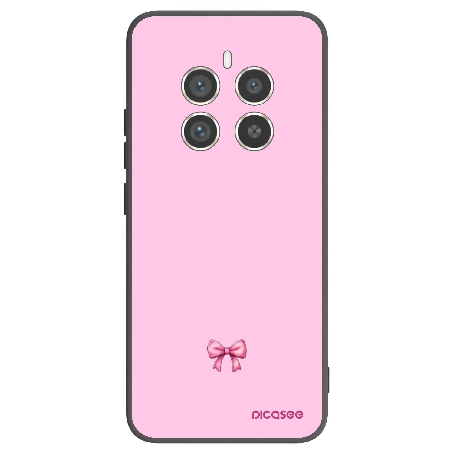 Picasee silikónový čierny obal pre Realme 12 Pro 5G - Blush bow