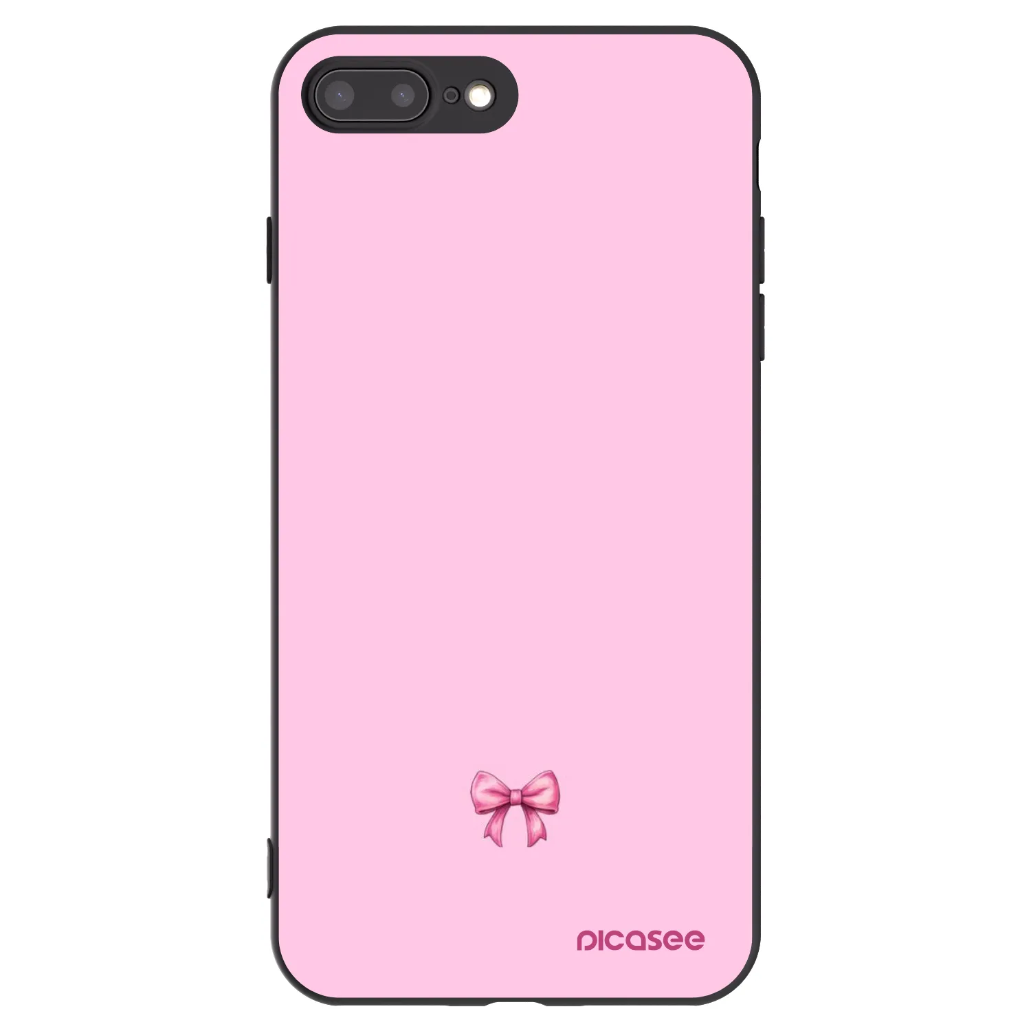 Picasee silikónový čierny obal pre Apple iPhone 7 Plus - Blush bow