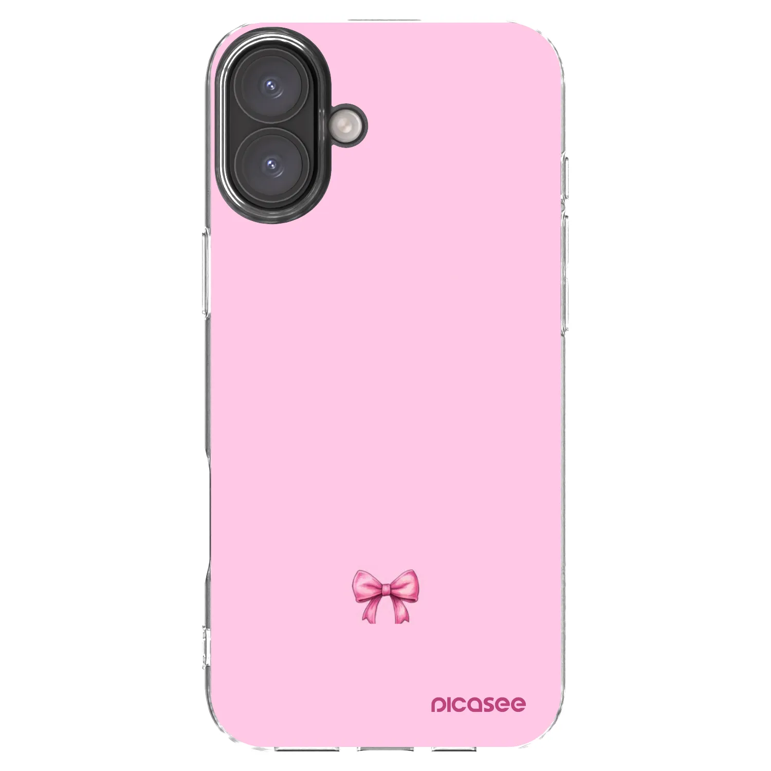 Picasee silikónový prehľadný obal pre Apple iPhone 16 Plus - Blush bow
