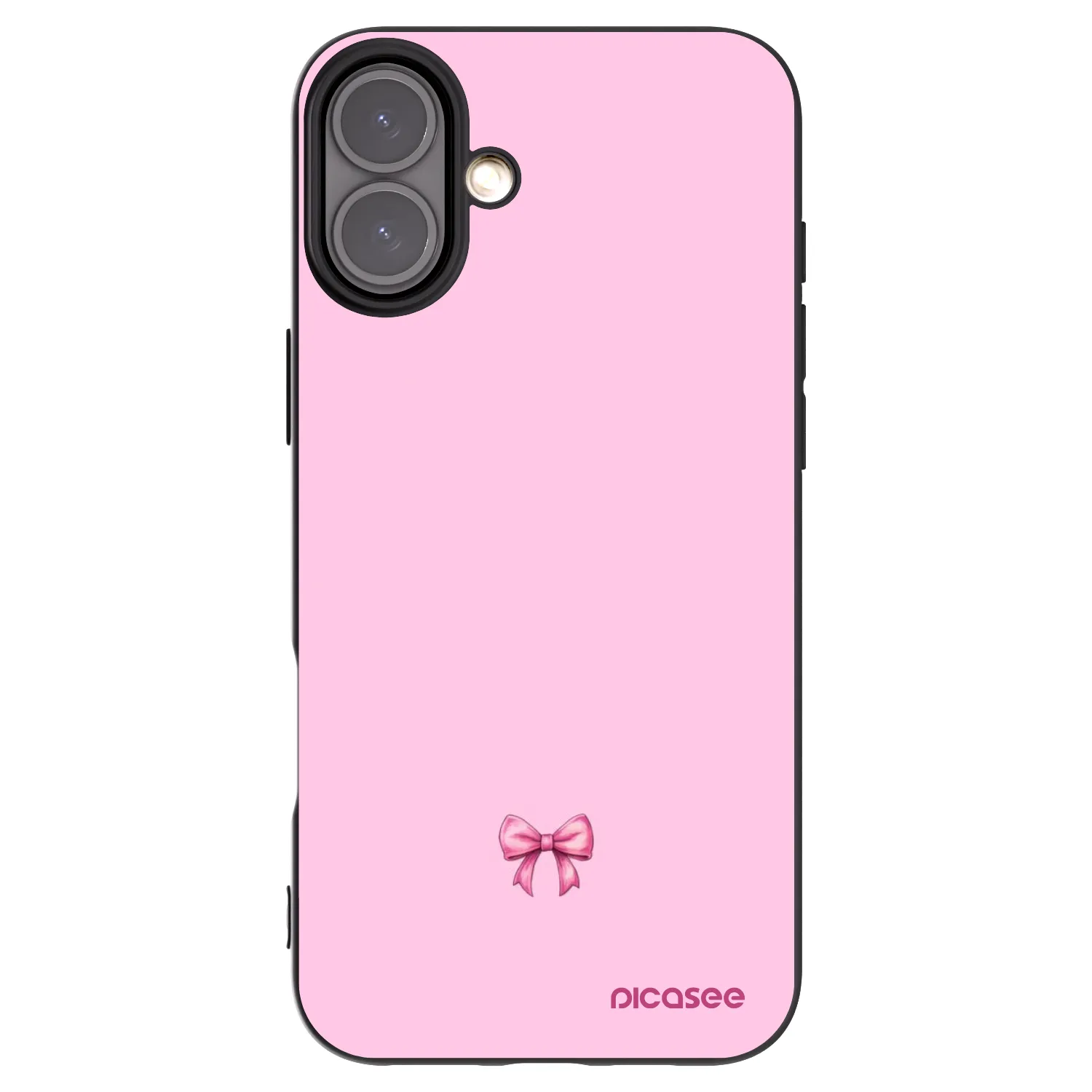 Picasee silikónový čierny obal pre Apple iPhone 16 Plus - Blush bow
