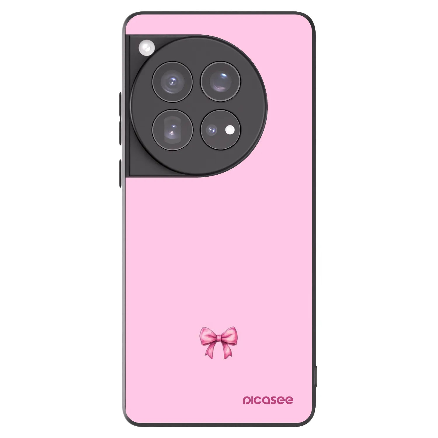 Silikónový čierny obal pre OnePlus 12 5G - Blush bow