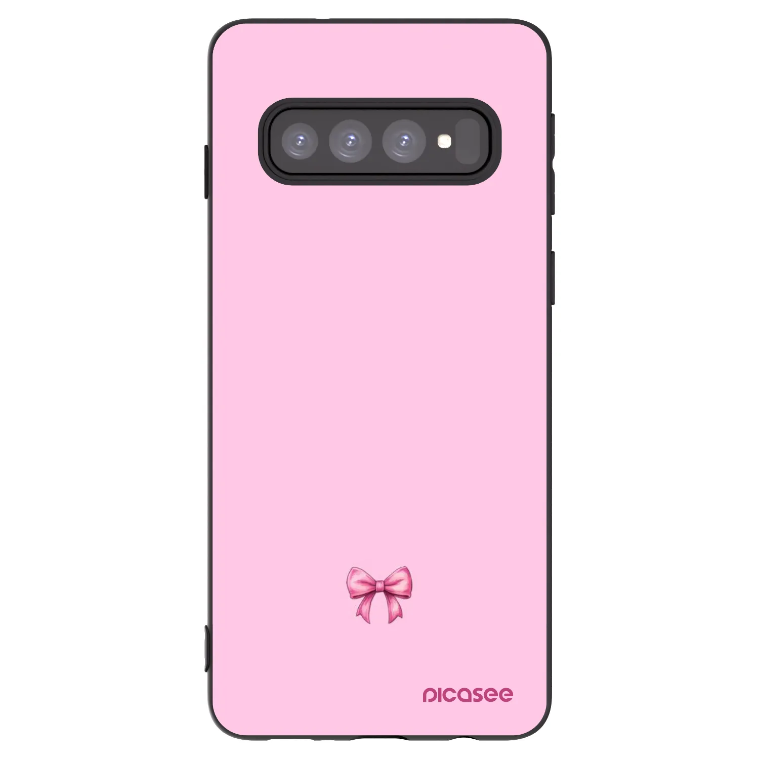 Picasee silikónový čierny obal pre Samsung Galaxy S10 G973 - Blush bow