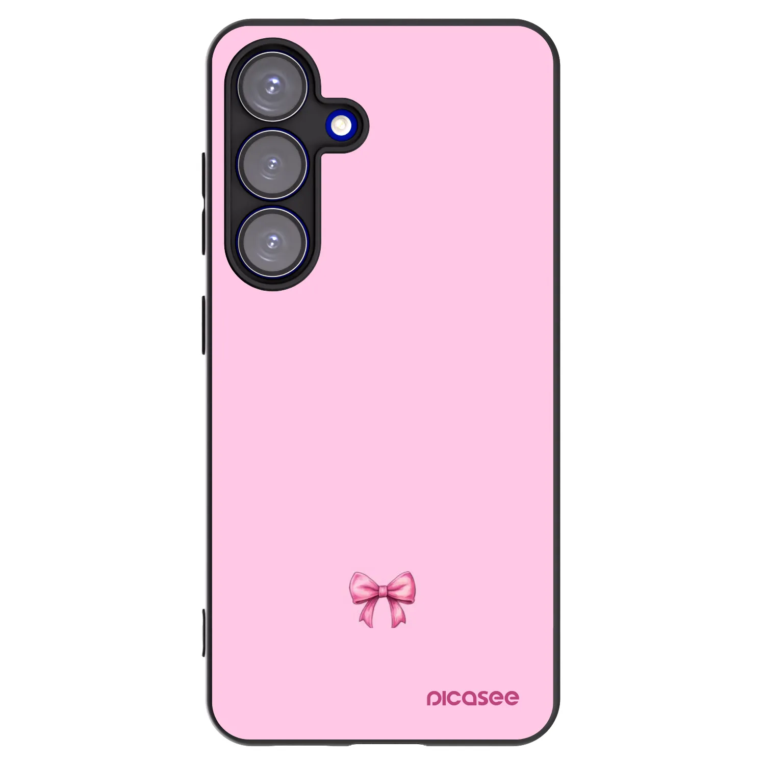 Picasee silikónový čierny obal pre Samsung Galaxy S25 5G - Blush bow