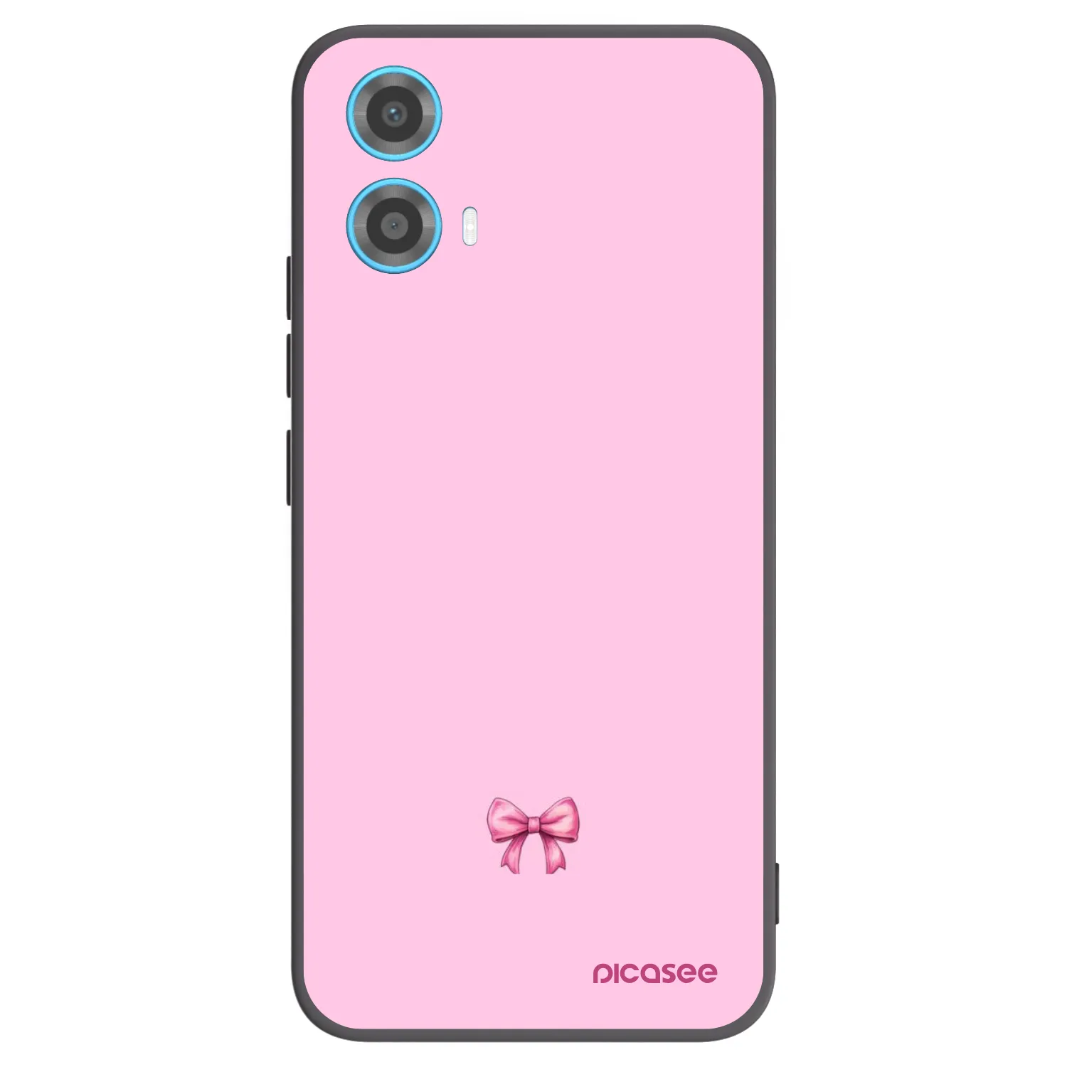 Silikónový čierny obal pre Motorola Moto G34 5G - Blush bow