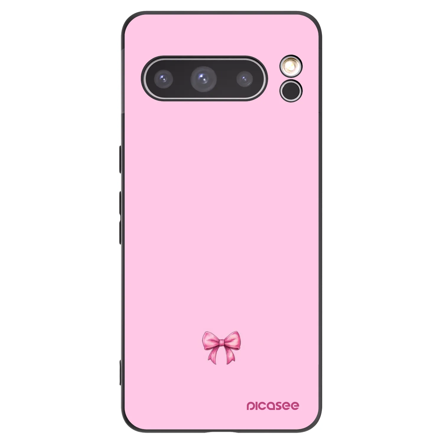 Silikónový čierny obal pre Google Pixel 8 Pro - Blush bow