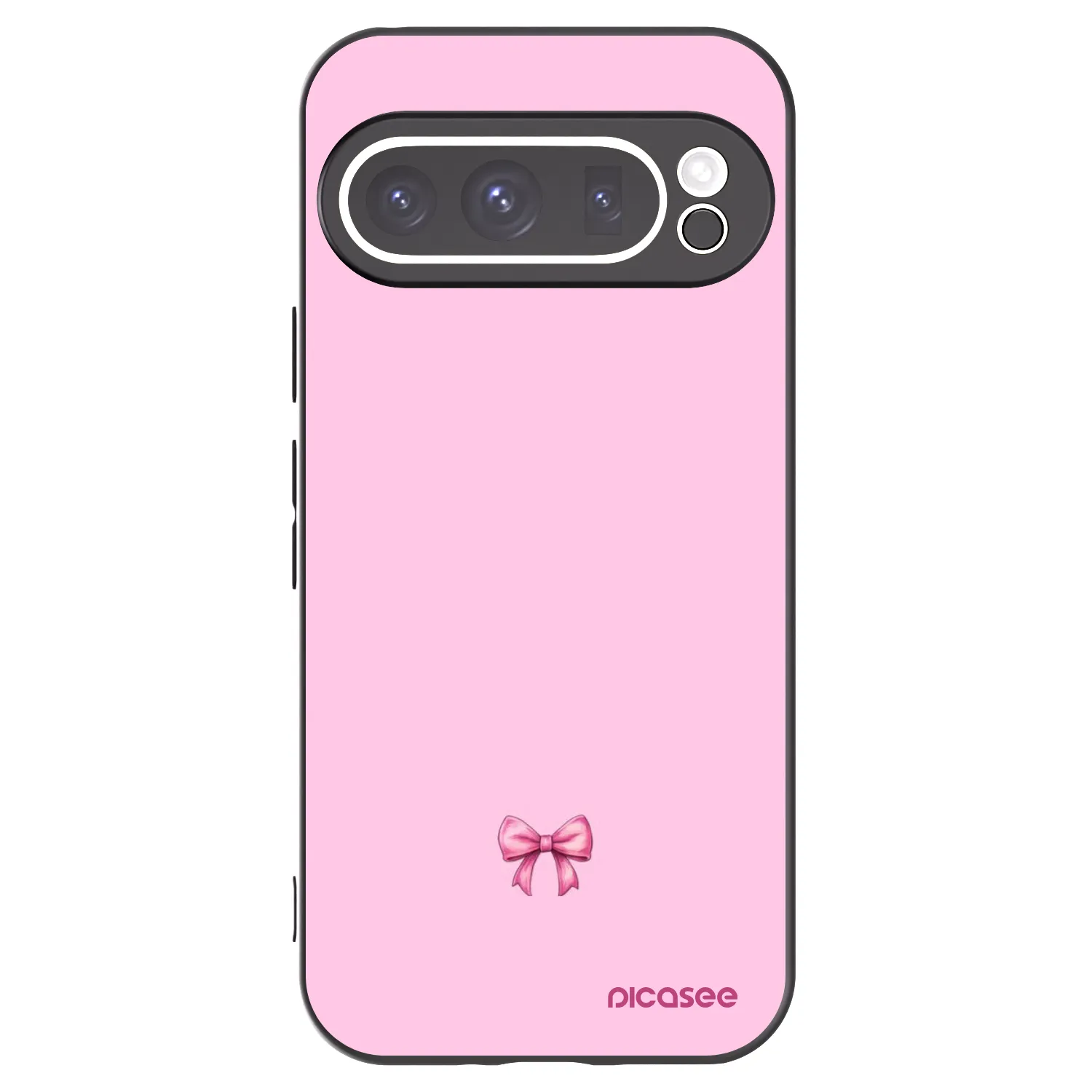 Silikónový čierny obal pre Google Pixel 9 Pro - Blush bow