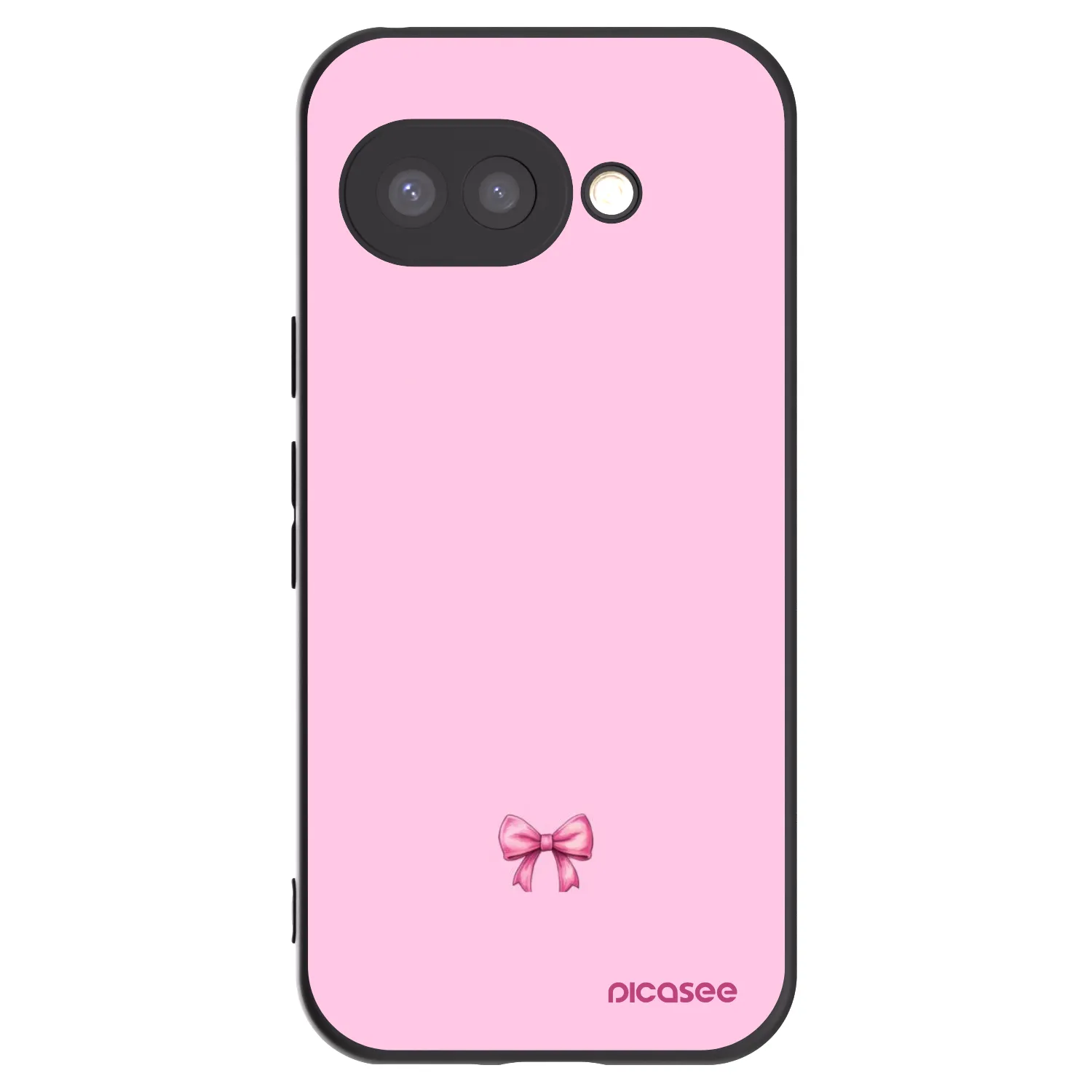 Silikónový čierny obal pre Google Pixel 9a - Blush bow