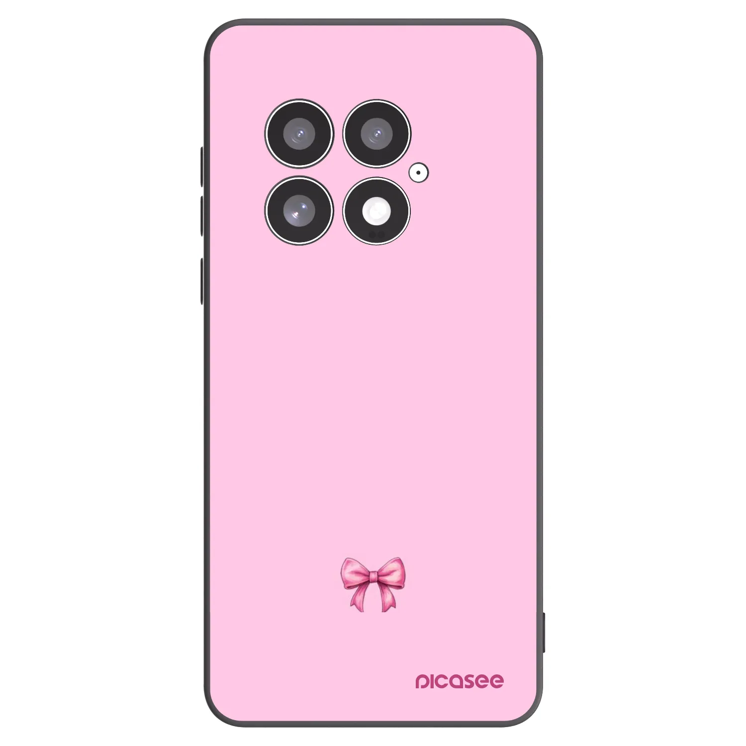 Silikónový čierny obal pre OnePlus 13 5G - Blush bow