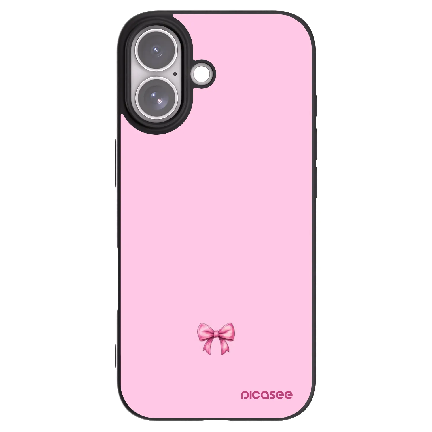 Picasee silikónový čierny obal pre Apple iPhone 17 - Blush bow